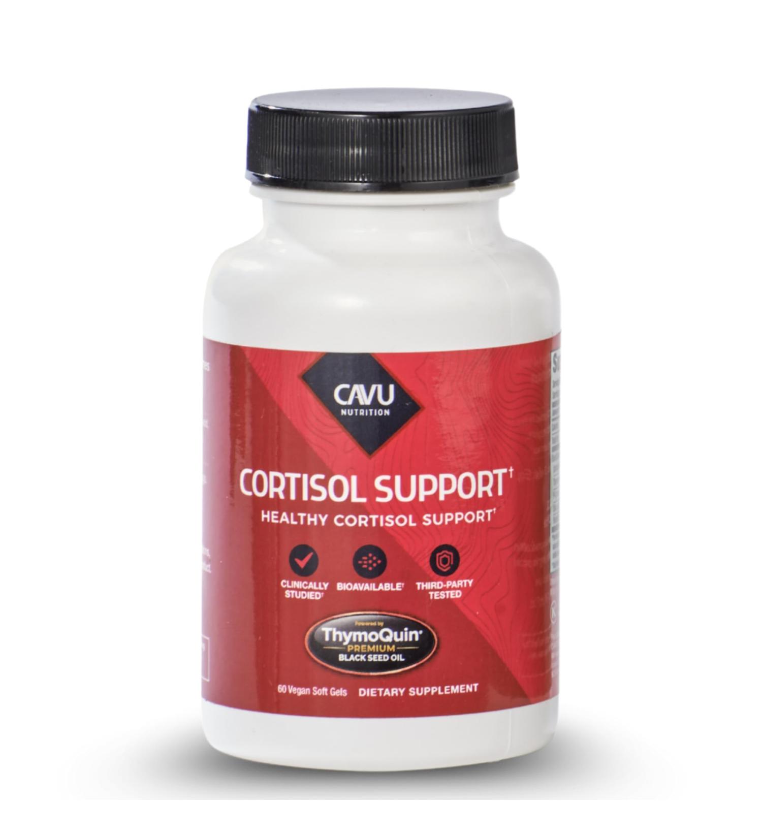 CORTISOL Manager Tablets | Stress Relief Improved Metabolism Body Detox & Sleep Support | Black Seed Oil Capsules with 3% Thymoquinone | Cortisol Supplements for Women & Men | 60 Softgel Cortisol (Unflavored) - Buy Online on GoSupps.com