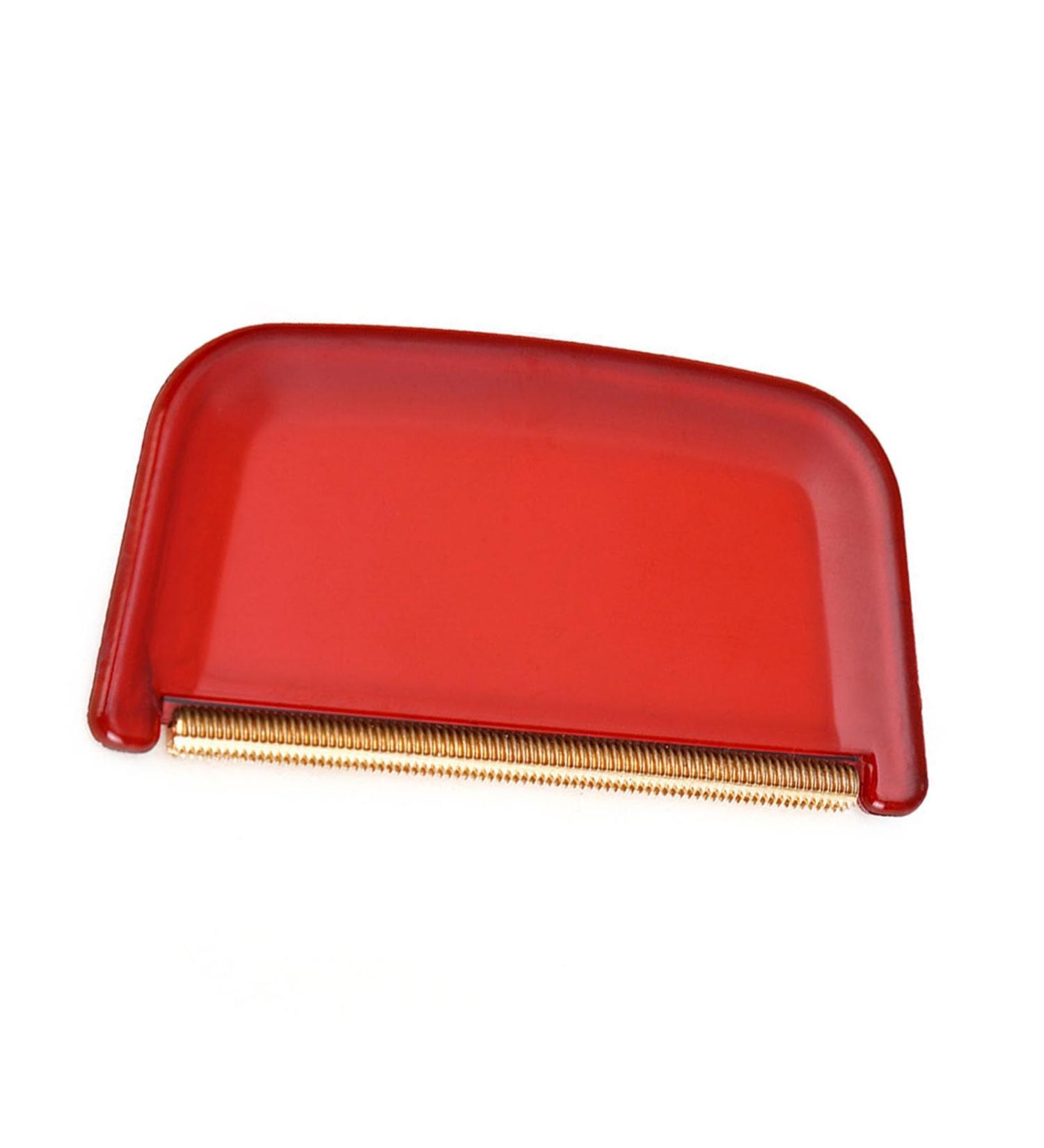 Lint Remover Comb - Manual Fabric Shaver with Copper Blade for Knitted Garments - Lightweight & Compact (Red) | International Shipping Available - Buy Online on GoSupps.com