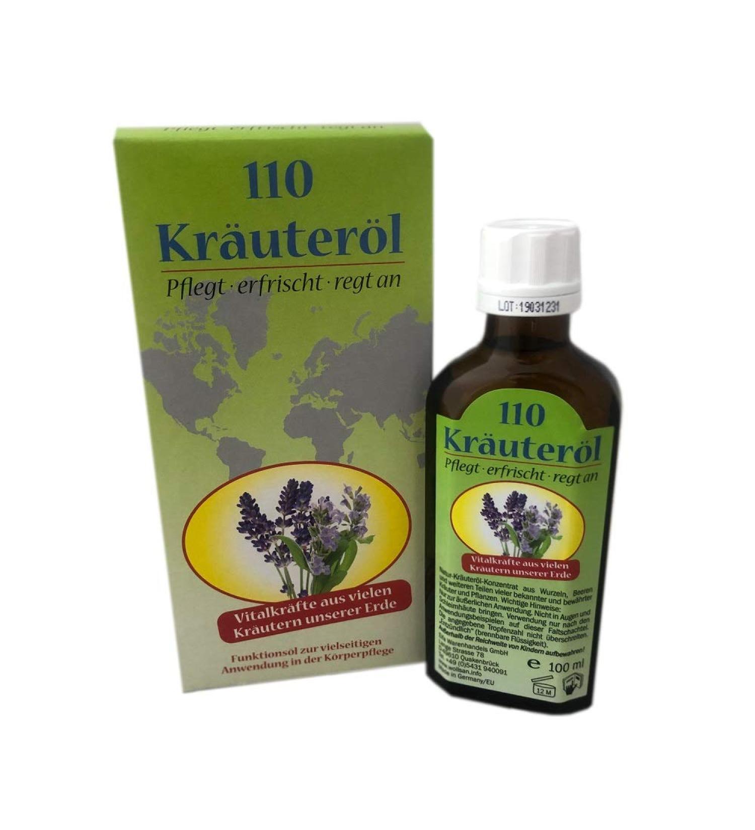 Glattol 100 ml herbal oil with vitalizing properties | Massage | Body care oil | Body care | Functional oil made from 110 herbs**G