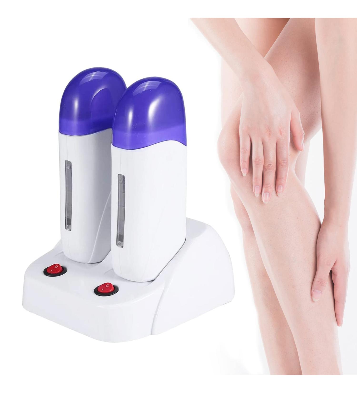 YABOO Double Roll On Wax Warmer | Painless Hair Removal | Hot Wax Cartridge Machine | Blue | Women Men - Buy Online on GoSupps.com