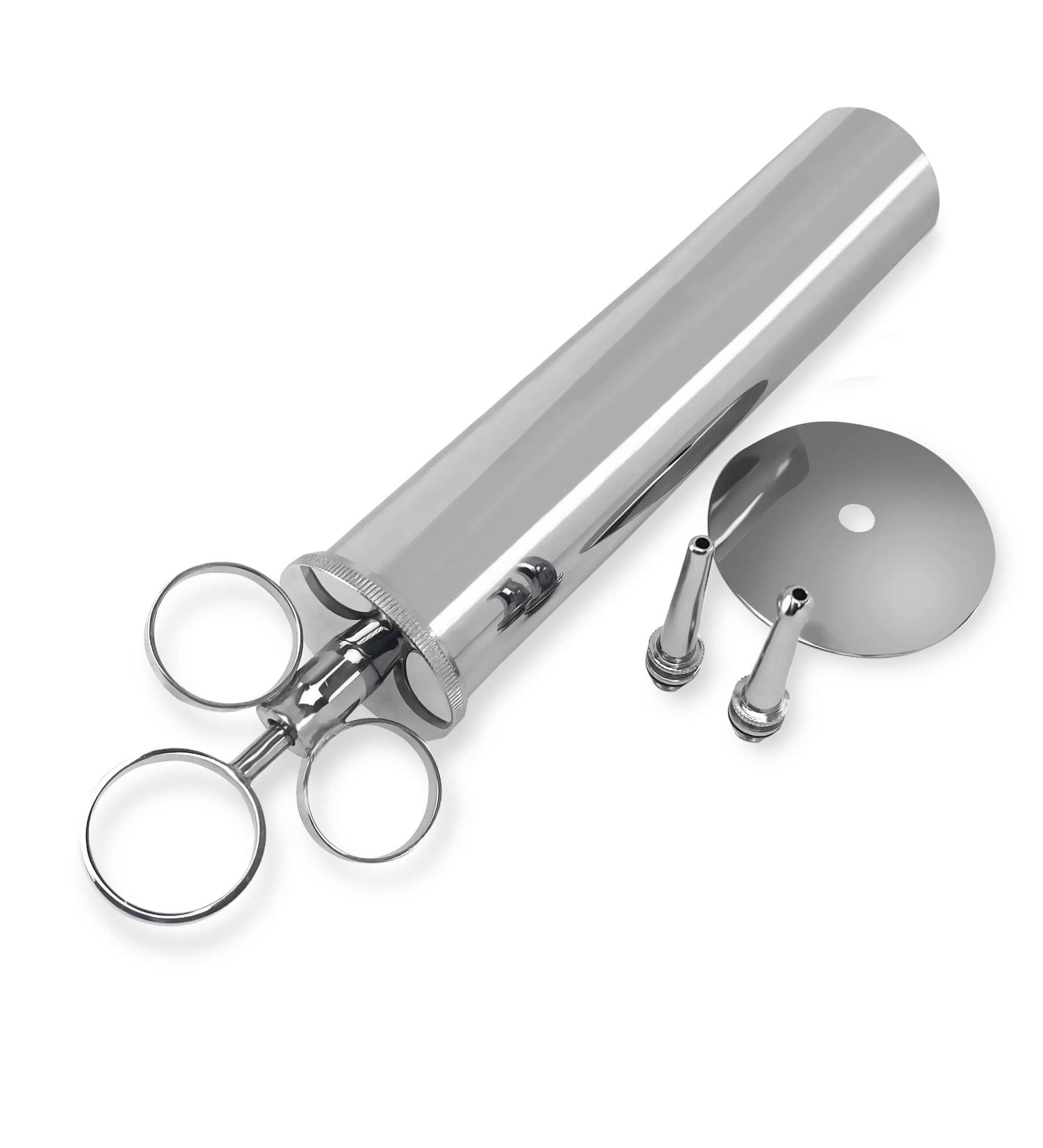 DEXSUR Ear Wax Removal Syringe - Durable Brass Construction, 8 Oz Capacity, Easy & Safe to Use - Chrome Finish - Buy Online on GoSupps.com