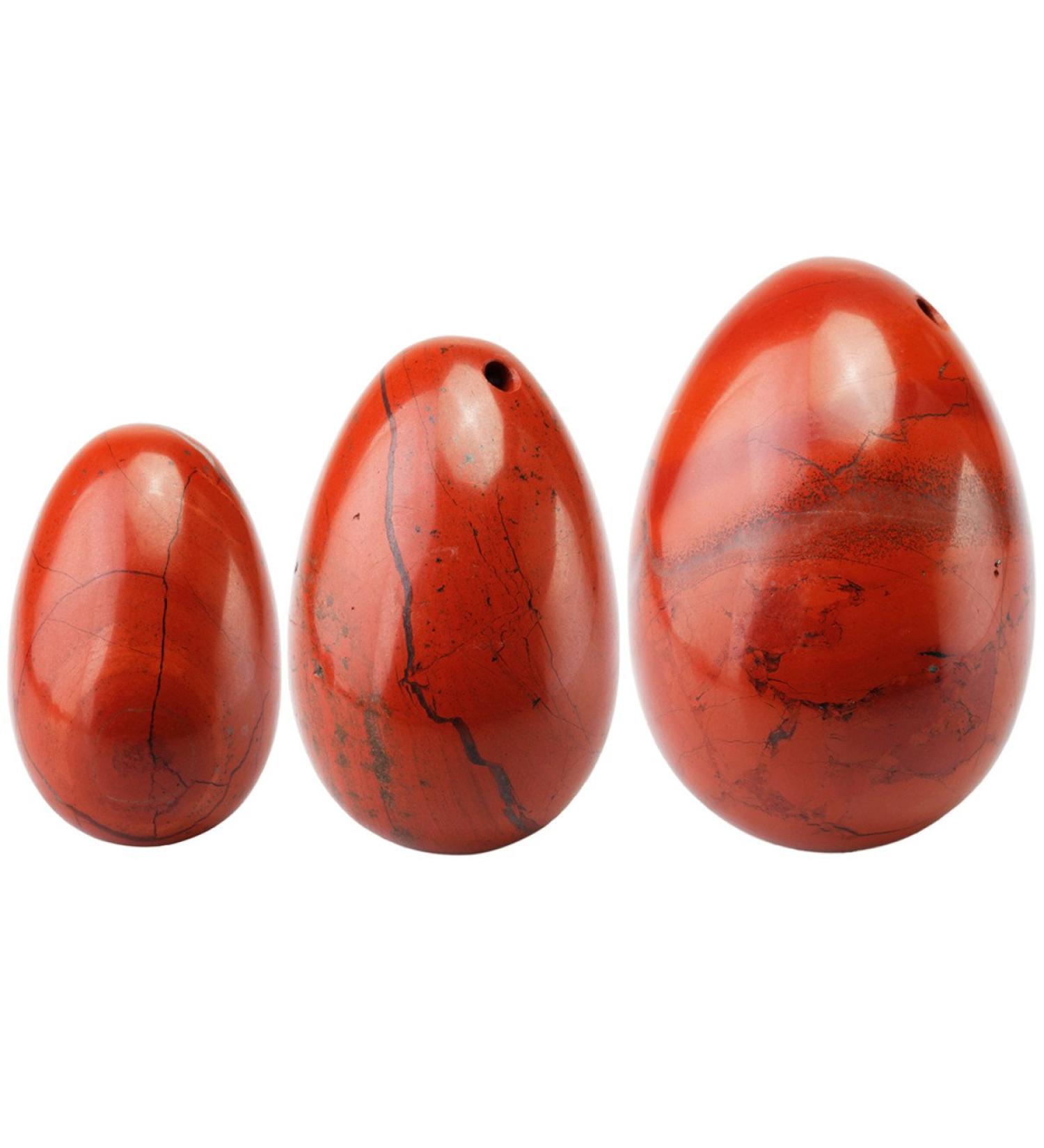 MookaiTedecor Red Jaspis Yoni Egg Balls - 3 Sizes | Pelvic Floor Trainer & Relaxation Massage Stones for Postpartum Care - Buy Online on GoSupps.com