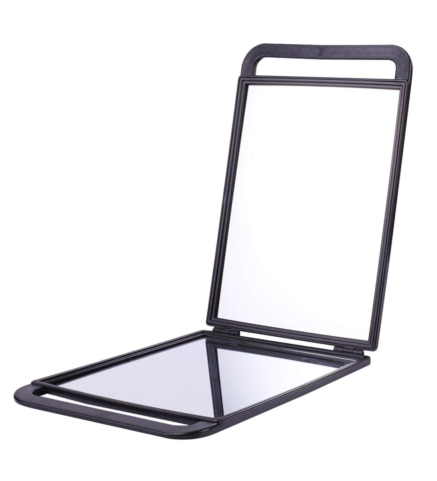 Mpowtech Hand Held Mirror for Haircut & Beauty Salon - Barbershop | 14.17 x 9.45 Mirror with Handle - Buy Online on GoSupps.com