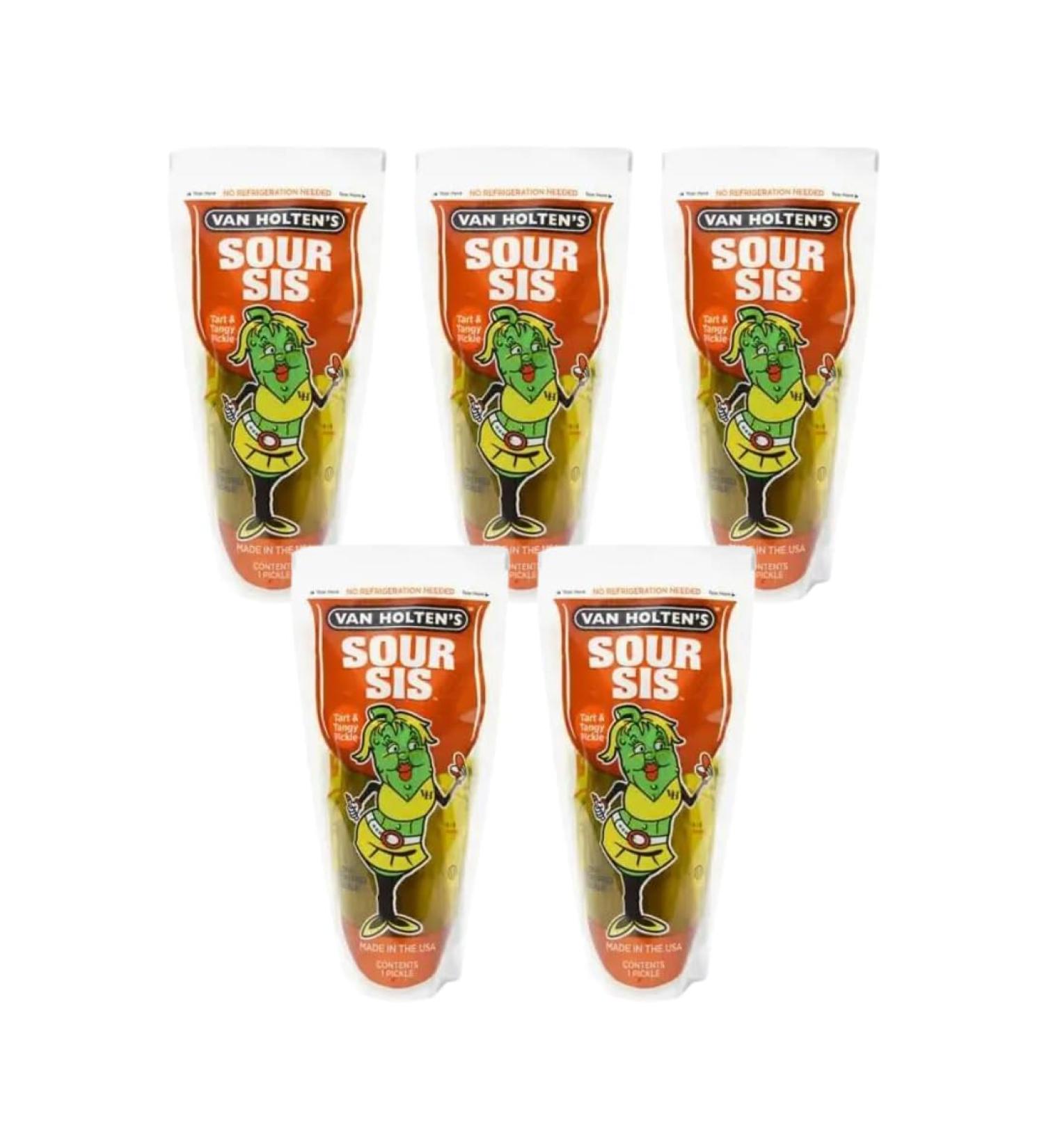 Candybox Sour cucumber van Holten s sour pimple - cucumber in the bag range - trial collection - pickled cucumbers - fancy gift - fat -free gluten -free - 980 grams 5 packs 5 packs