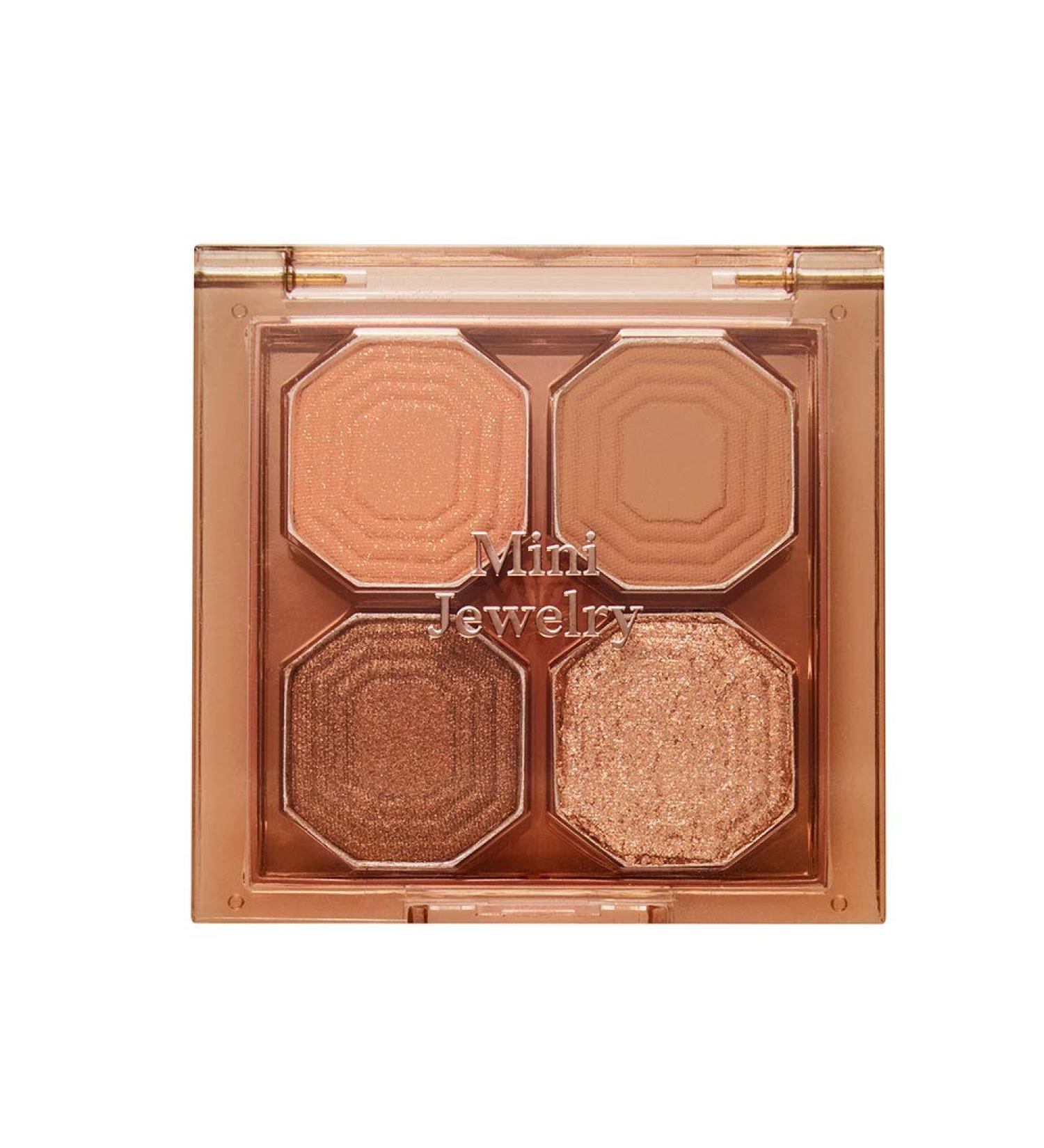 Etude House Play Color Eyes Mini Jewelry 1 Gold Pendant Eyeshadow Palette - 4 Glitter, Shimmer, and Matte Shades | Long Lasting Korean Makeup - Buy Online on GoSupps.com