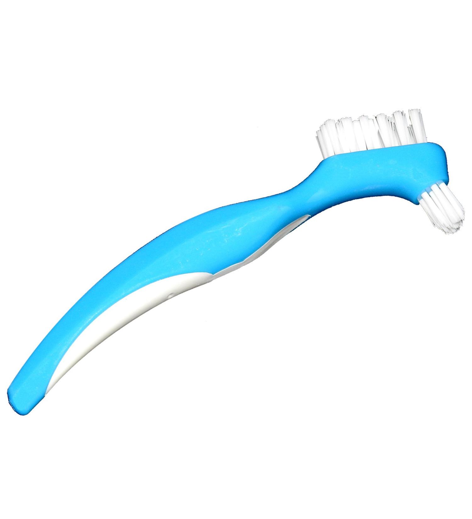 Mediusre Healthcare Orthodontic Denture Cleaning Comfort Contoured Grip Double Sided Brush x 1