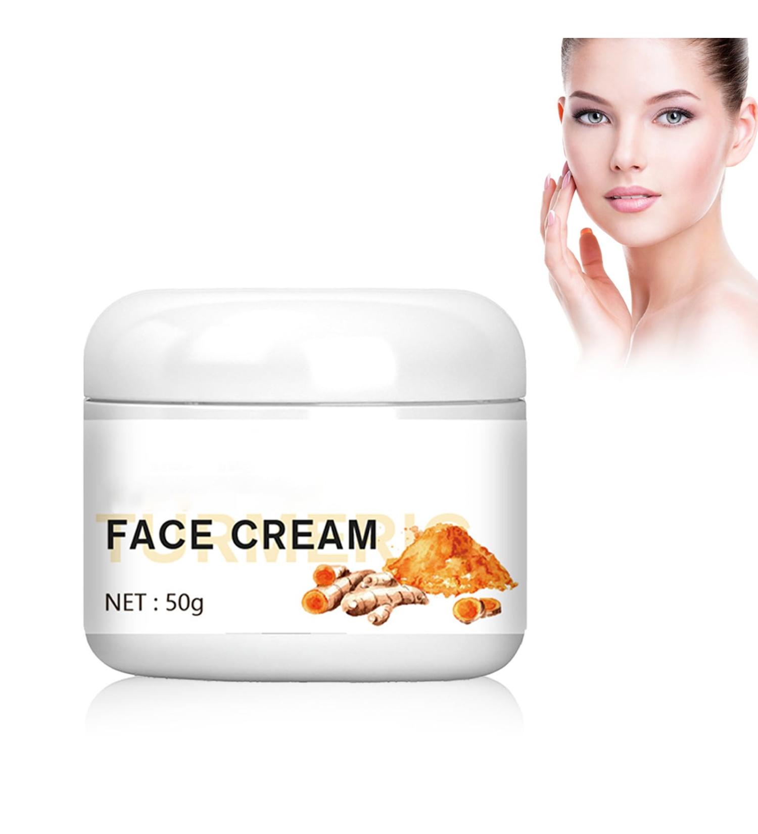  Hppsctink Turmeric Face Cream 50g Turmeric Anti-Wrinkle Cream Anti-Wrinkle Firming and Brightening Cream Cream - Buy Online on GoSupps.com
