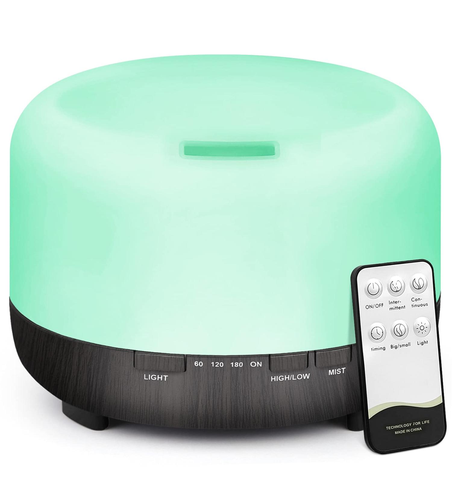 XCXP 500ml Essential Oil Diffuser & Humidifier for Large Rooms - Quiet Aromatherapy Vaporizer with Remote Control - Black (Diffuser-Black) - Buy Online on GoSupps.com