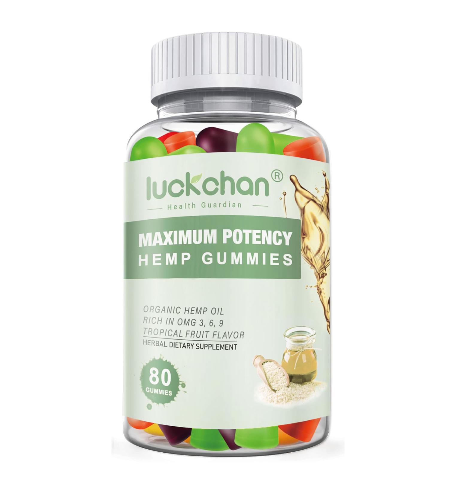 Hemp Gummies High Potency Natural for Adults (Coconut)