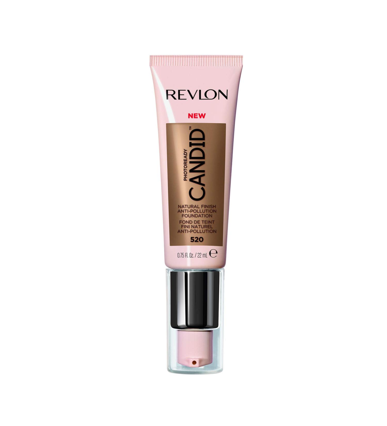 Revlon PhotoReady Candid Natural Finish Foundation with Anti-Pollution Antioxidant Anti-Blue Light Ingredients Cocoa (520) 22ml 520 Cocoa 22 ml (Pack of 1)