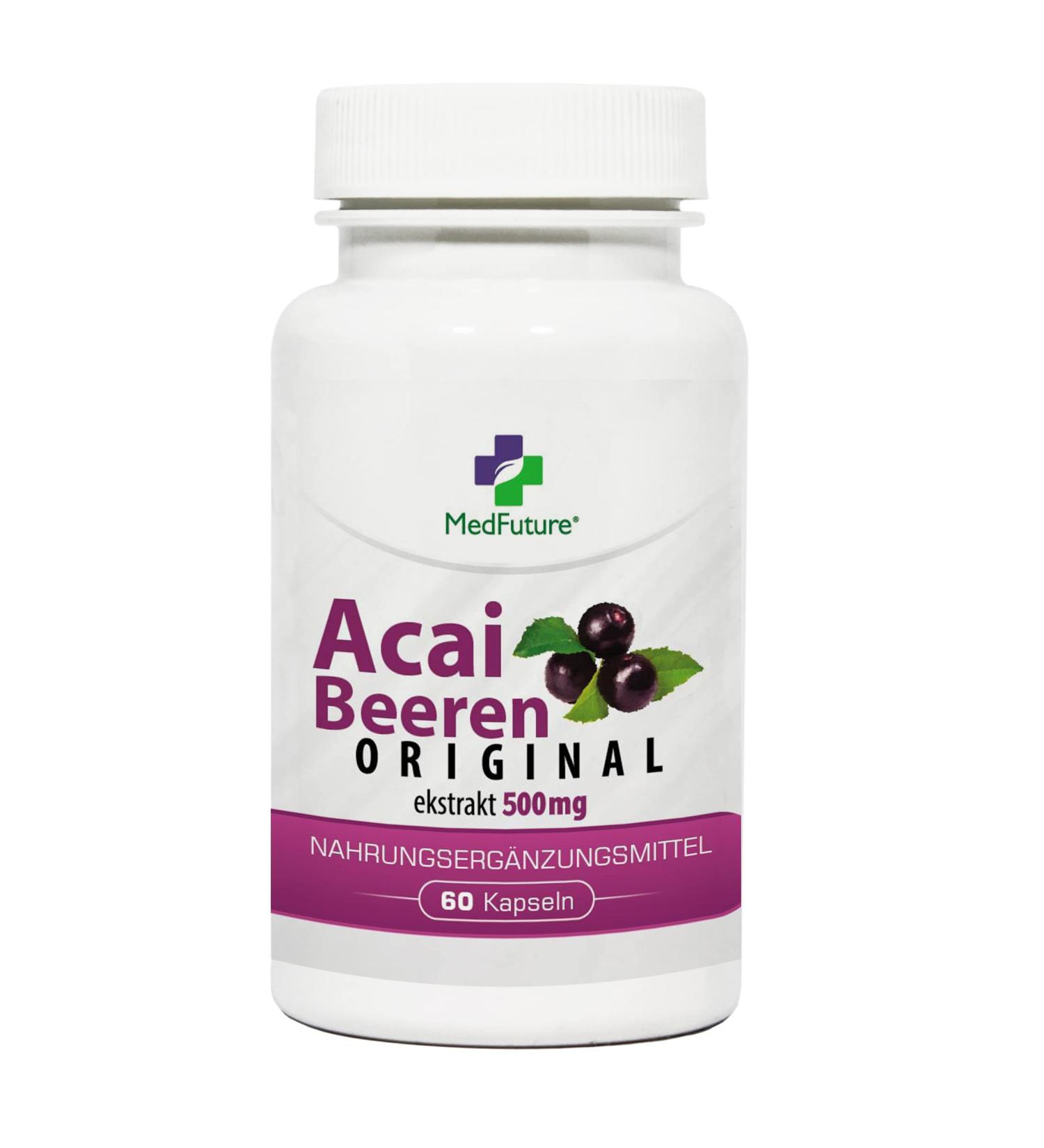 Buy Acai Berry Original - 500 mg Acai Berry Extract for Health & Wellness | International Shipping Available - Buy Online on GoSupps.com