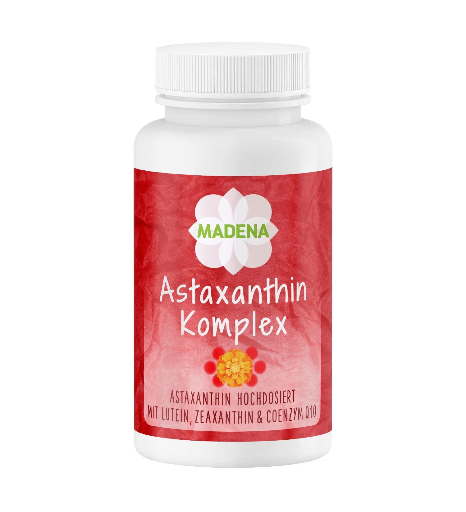 Buy Madena Astaxanthin Complex 16 mg - Premium Astaxanthin Lutemax 2020 Coenzyme Q10 - 90 Capsules for Enhanced Health - Buy Online on GoSupps.com