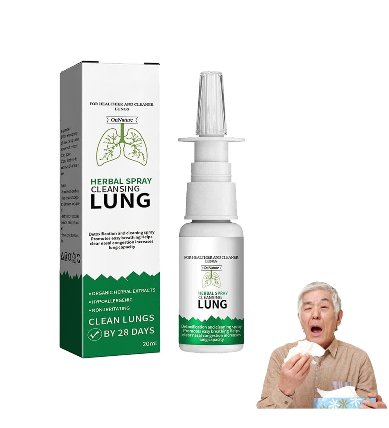 Onnature Organic Herbal Lung Cleanse & Repair Nasal Spray Pro - Relieve Nasal Congestion Naturally | 1PCS - Buy Online on GoSupps.com