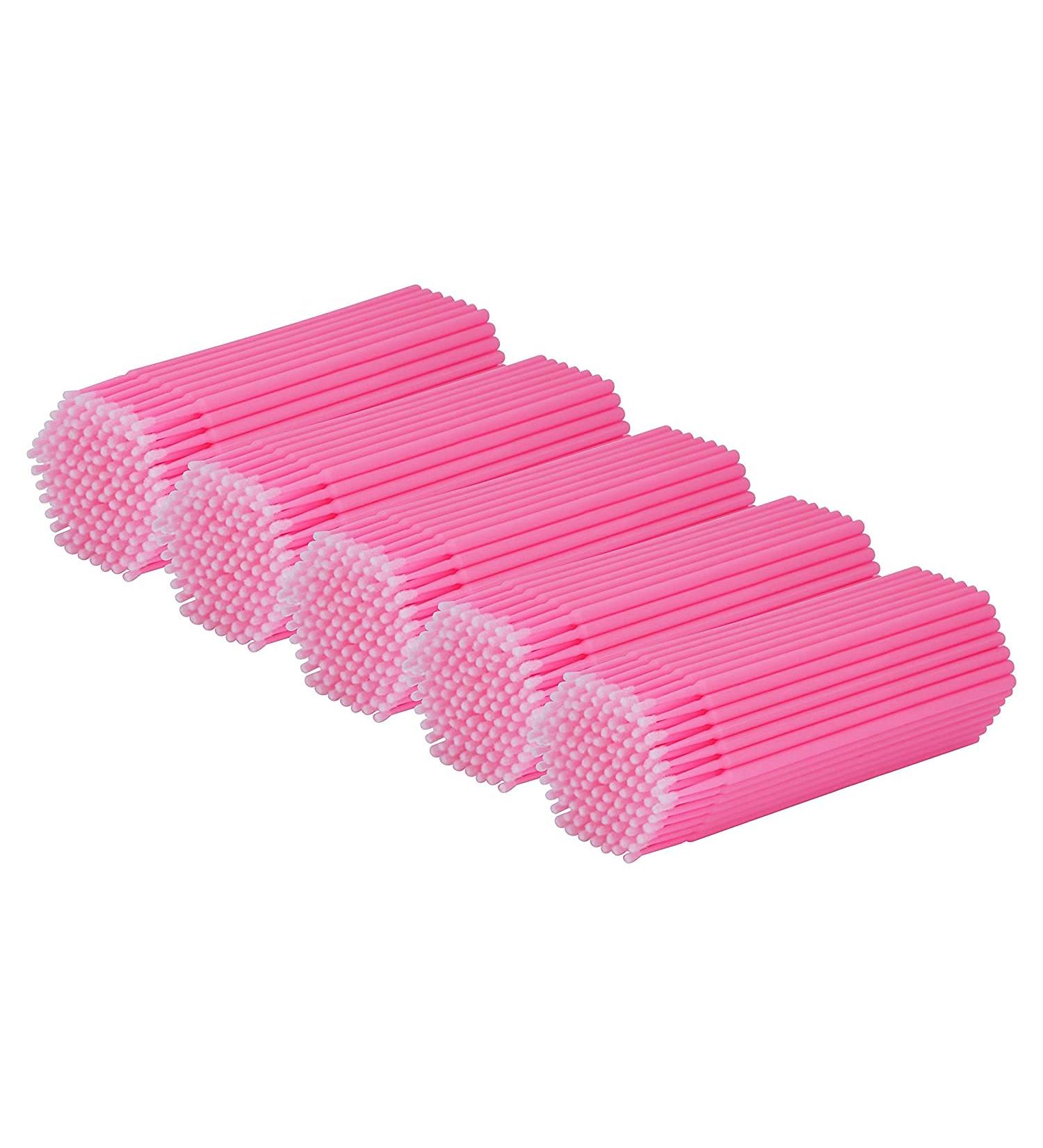 Cuttte 500 PCS Disposable Microbrush Applicators for Eyelash Extensions and Makeup - 2.0mm Pink - Buy Online on GoSupps.com