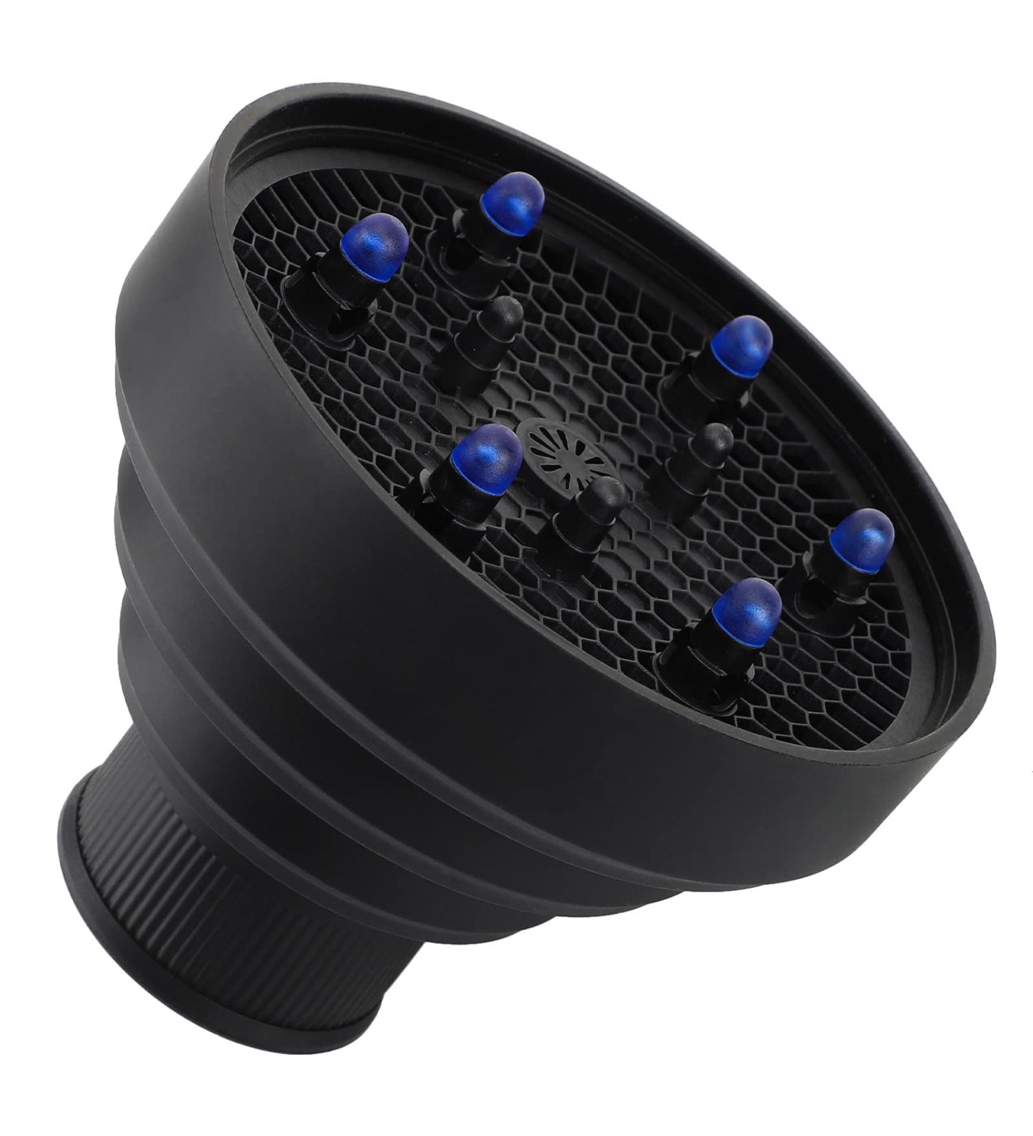 Travel Hair Dryer Diffuser Segbeauty Collapsible Portable Hair Diffuser Professional Salon Blow Dryer Diffuser Attachment for Natural Thick Hair Suitable for Nozzle 4.2-4.5cm - Black Foldable-4.2-4.5cm/1.65-1.77in-Black - Buy Online on GoSupps.com