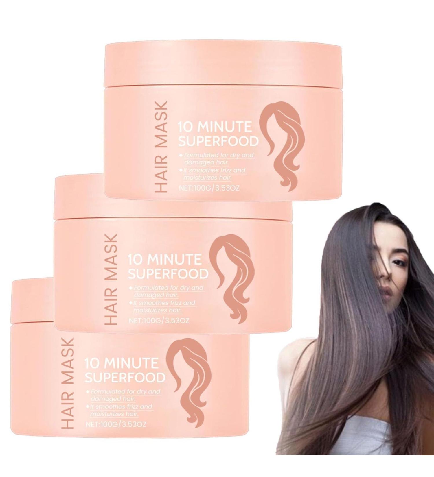 Glimmer Hair Mask 10-Minute Vitamin-Infusion Hair Mask 10 Minute Superfood Hair Mask hair Deep Conditioners & Treatments Glimmr Hair Mask For Thicker Fuller Softer Hair(3Pc) - Buy Online on GoSupps.com