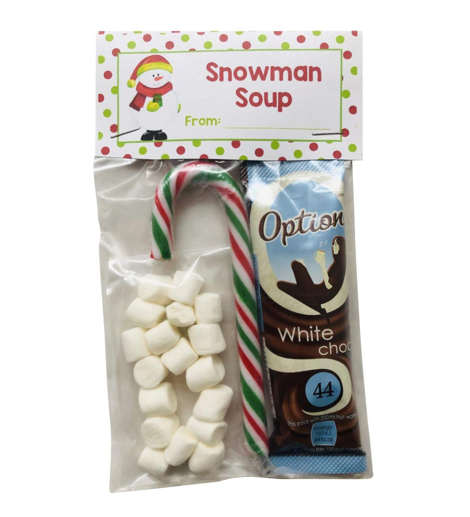 Snowman Soup White Hot Chocolate Marshmallows & Candy Cane Christmas Eve Xmas Hot Choc Gift - Buy Online on GoSupps.com