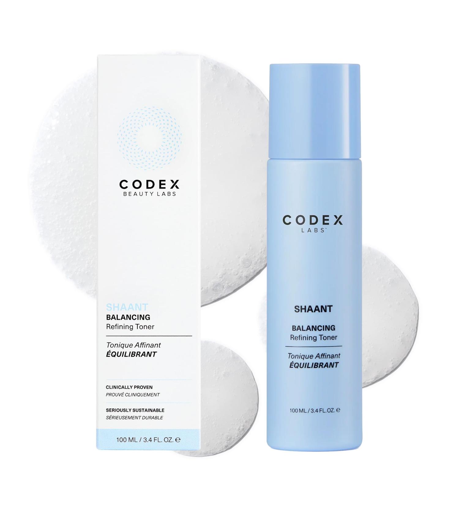 Codex Labs Shaant Refining Toner - Hydrating & Pore Minimizer for Acne-Prone Skin | 2% Gluconolactone | Cruelty-Free Vegan Skincare (100ml) - International Shipping Available - Buy Online on GoSupps.com