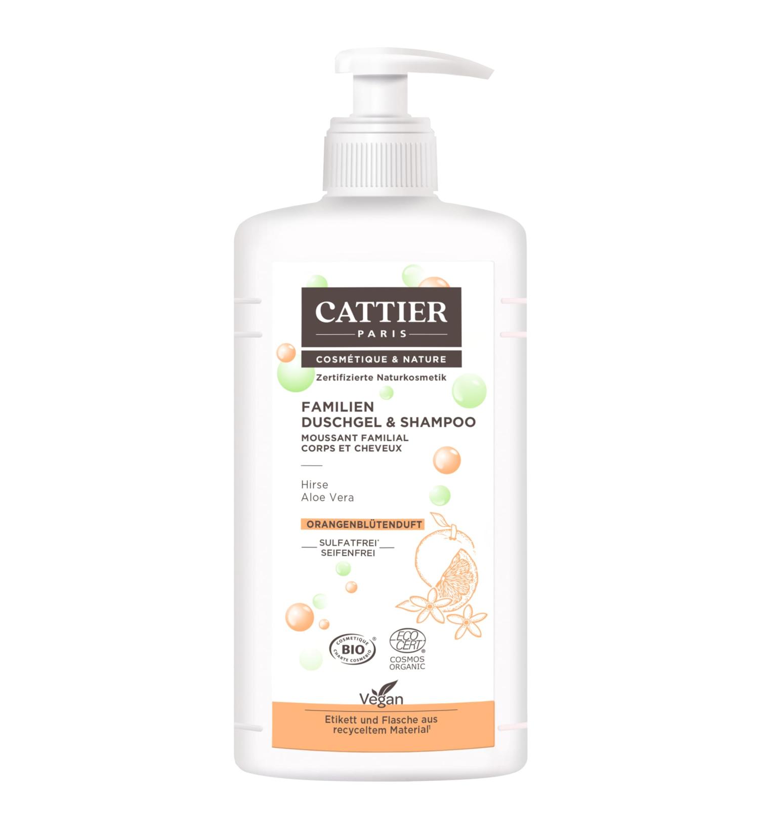 CATTIER PARIS Cattier Orange Blossom Shower Gel and Shampoo for the whole family Natural Cosmetics 500 ml - Buy Online on GoSupps.com