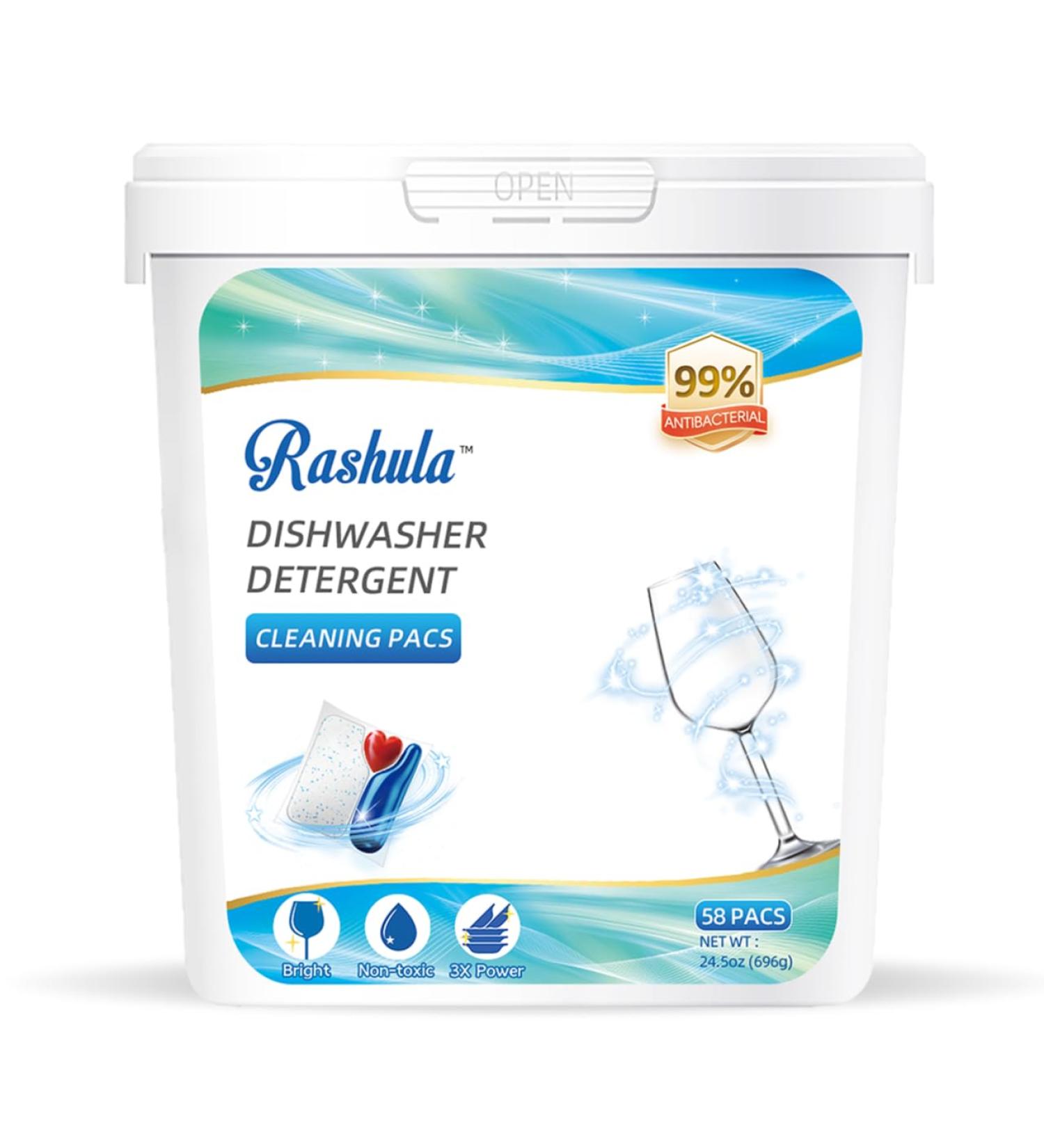 Premium Lemon Dishwasher Pods - 58 Pack | Powerful Dishwasher Detergent Pacs & Cleaning Tablets for Sparkling Clean Dishes - Buy Online on GoSupps.com