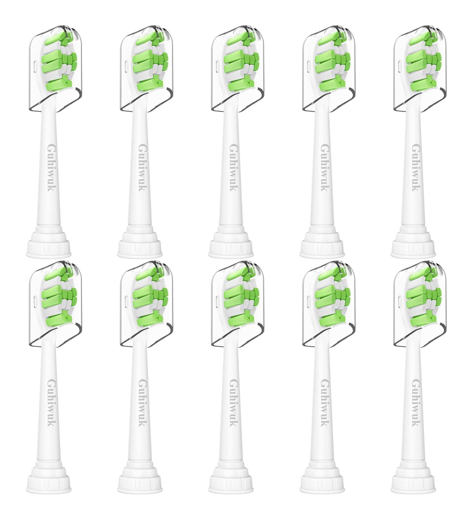 Guhiwuk Replacement Toothbrush Heads for Philips Sonicare Electric Toothbrush - 10 Pack - Buy Online on GoSupps.com