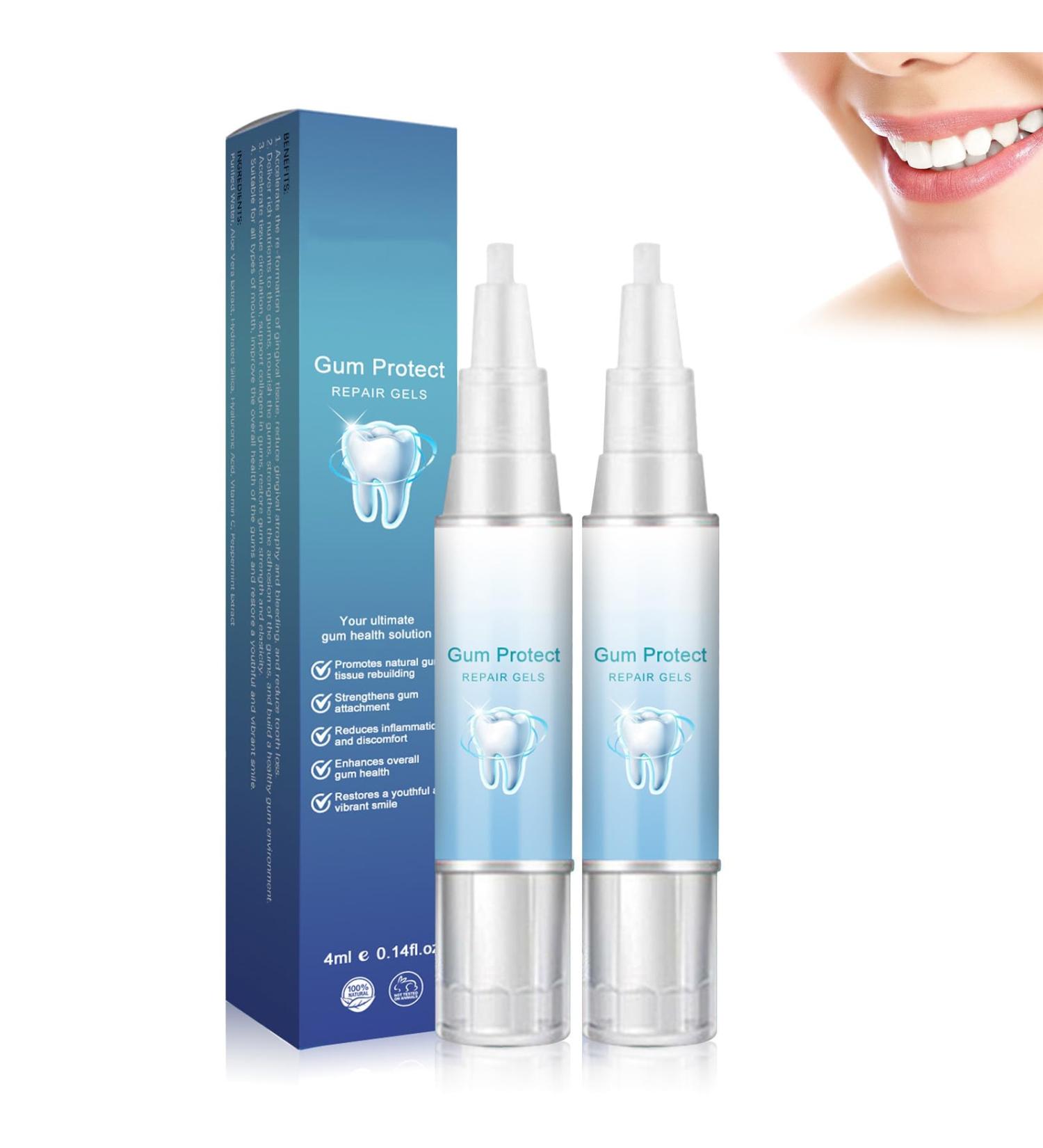 Neslemy Gum Shield Therapy Gel Dentizen Gum Therapy Gel Gum Repair Treatment Gel Teeth Whitening Gum Shield Neslemy Gum Gel Teeth Whitening Gel (2pcs) - Buy Online on GoSupps.com
