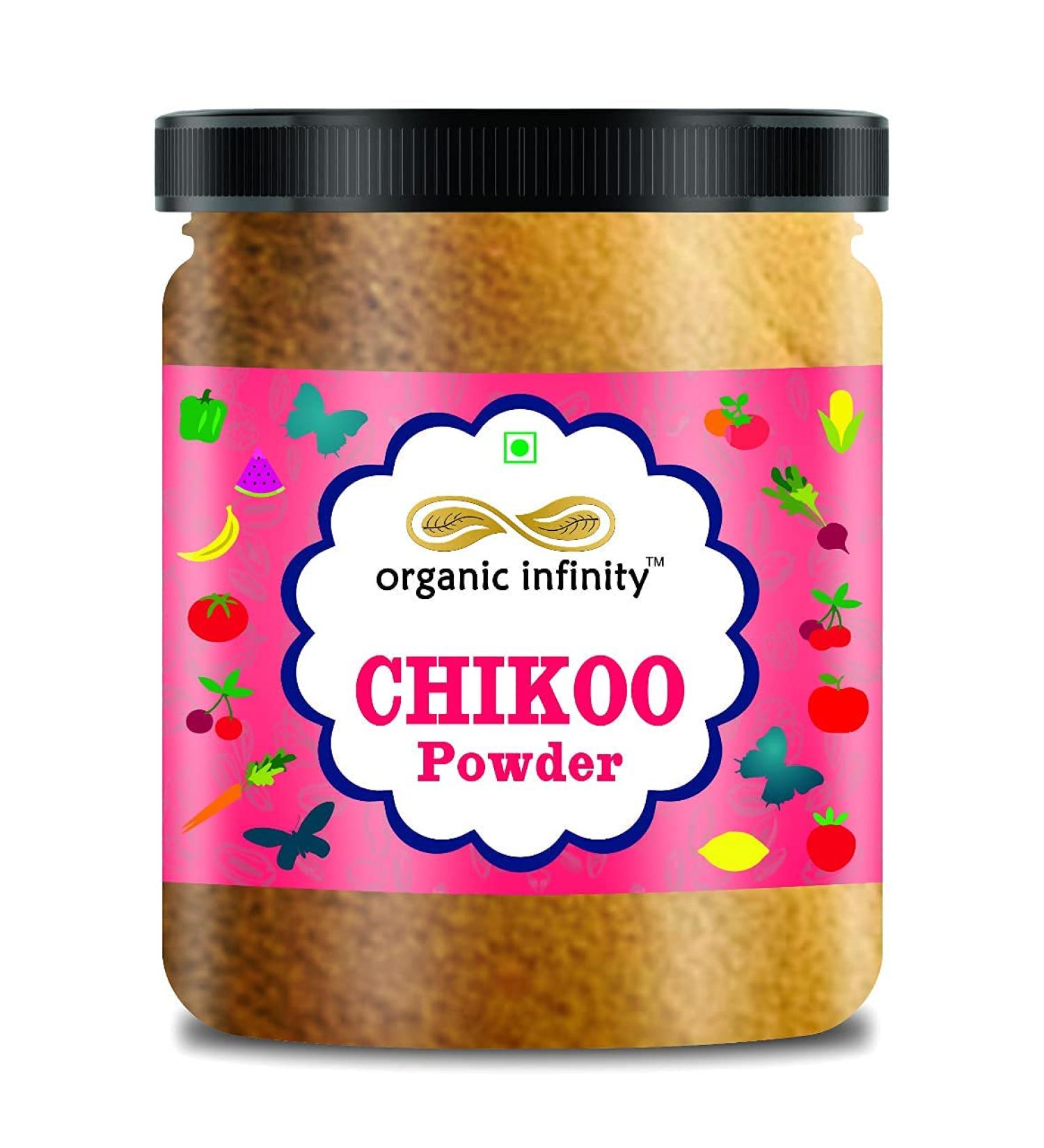 Green Velly Organic Infinity Chiku Powder | Chikoo Fruit Shake Powder | Dry No Added Sugars and Preservatives - 200 GM by Organic Infinity - Buy Online on GoSupps.com
