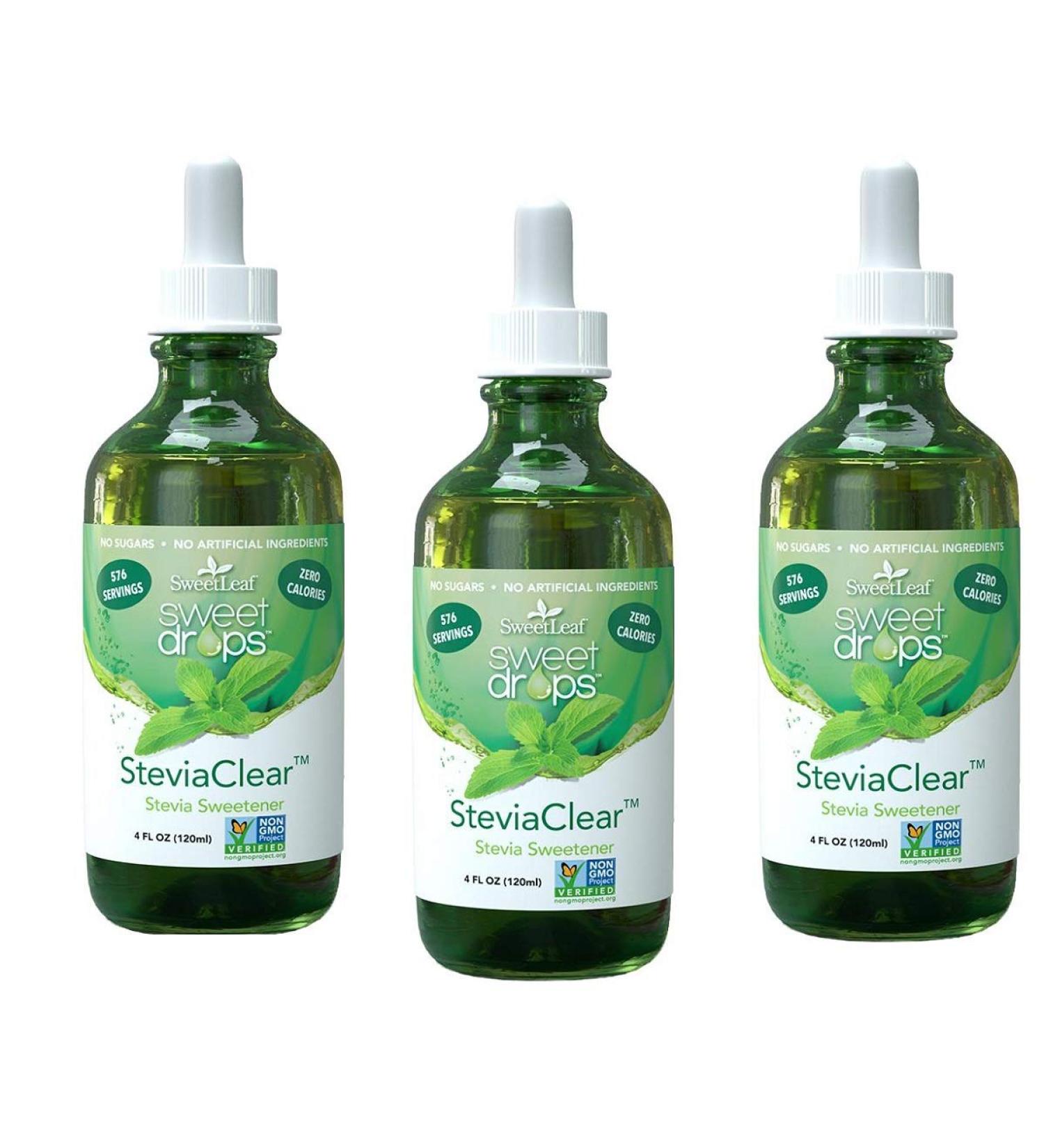 Sweetleaf Stevia Extract Clear Liquid 4 oz (3 Pack)