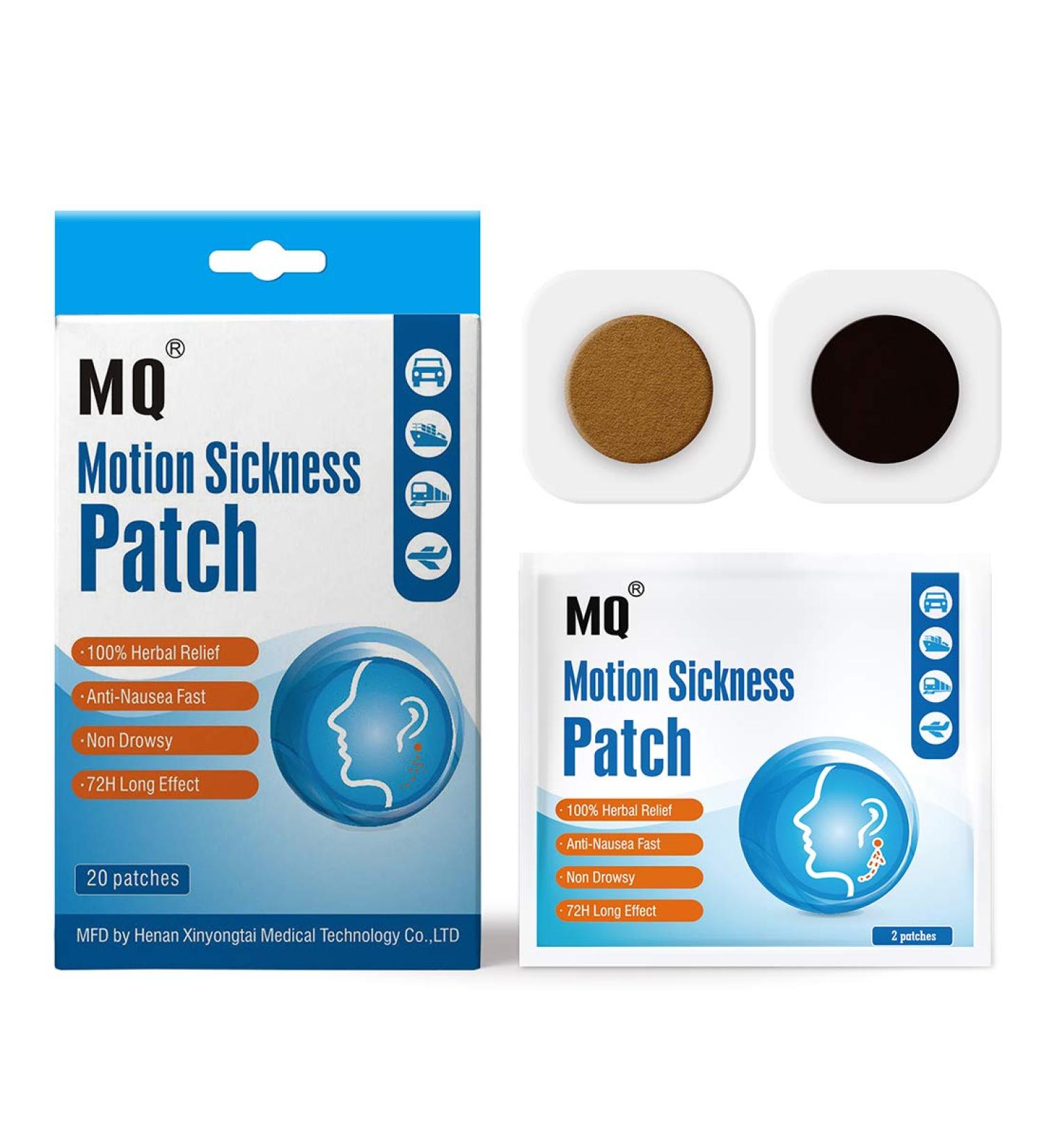 MQ Motion Sickness Patch 20 Count - Fast Relief for Nausea and Dizziness - Buy Online on GoSupps.com
