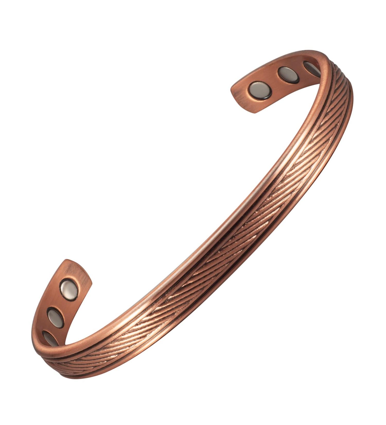Enermagix Magnetic Copper Bracelets for Men & Women | 99.9% Solid Copper Cuffs with Powerful 3522 Gauss Magnets - Buy Online on GoSupps.com