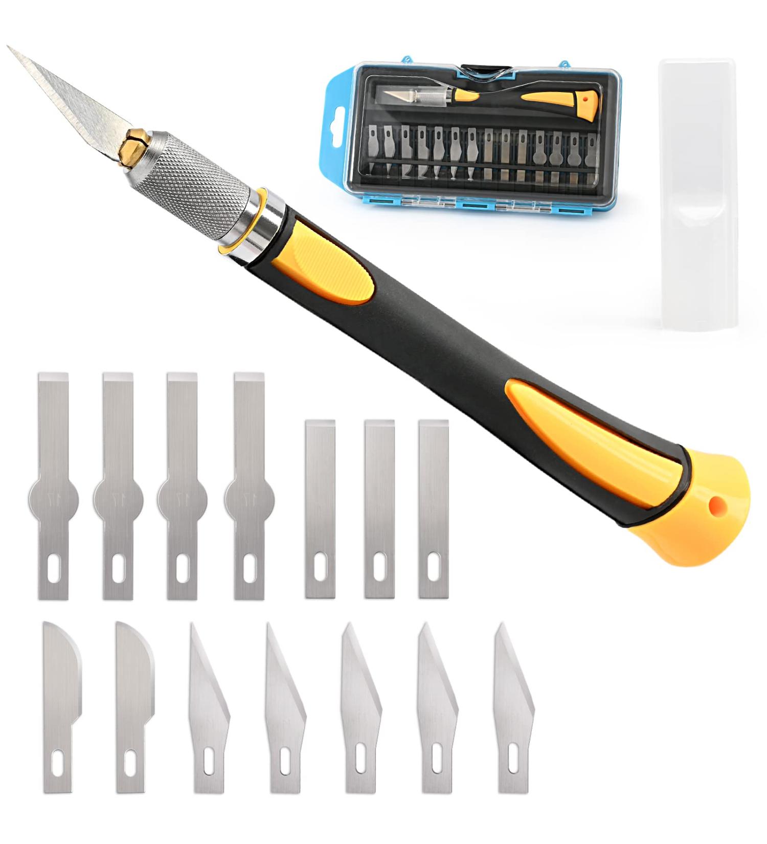 NEWISHTOOL Precision Hobby Knife Set for Architecture Modeling, Scrapbooking, Woodworking - Sharp Exacto Knife for Pumpkin Cutting and Fine Detail Work - Buy Online on GoSupps.com
