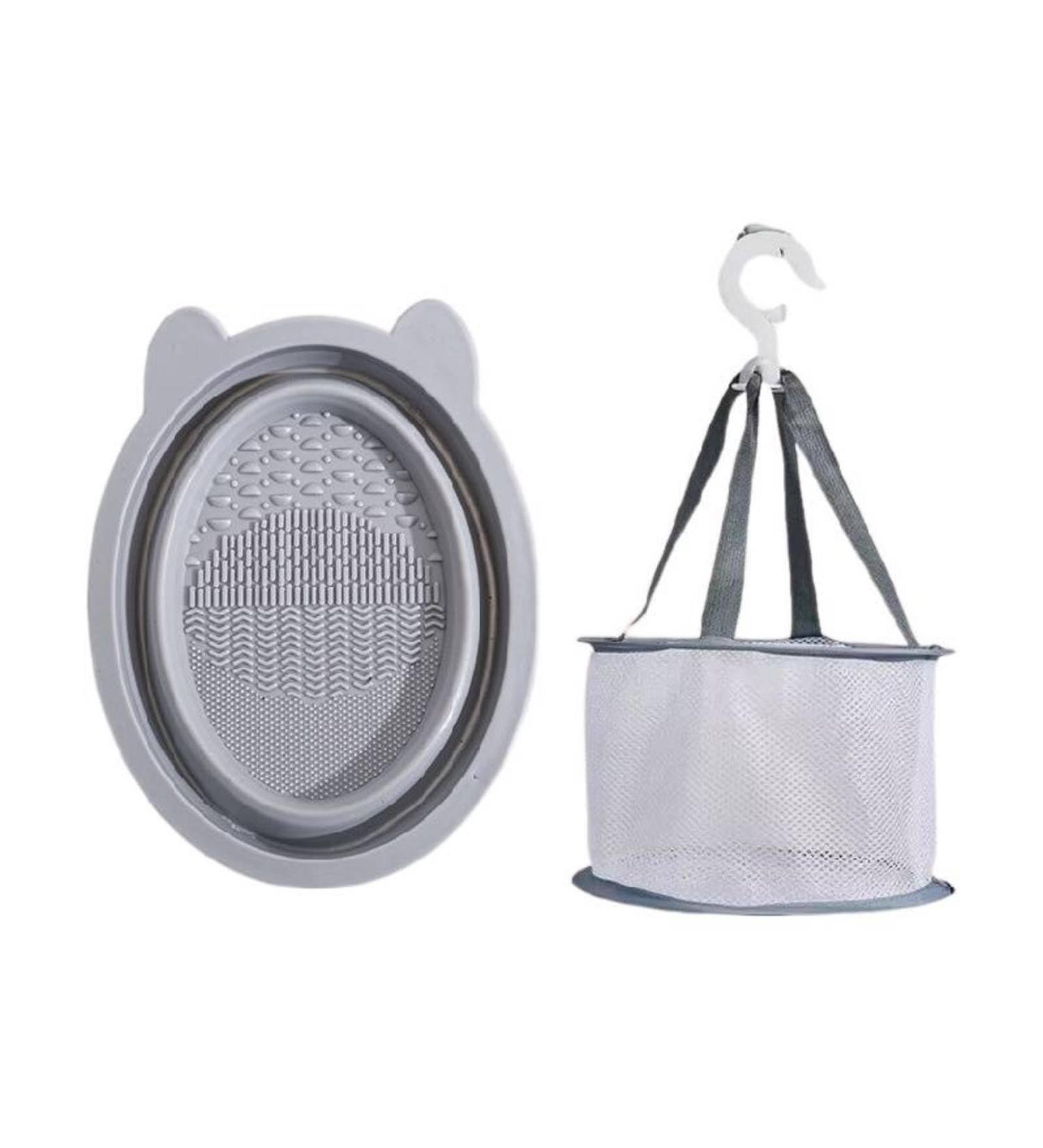 Folding Makeup Brush Cleaning Pad - Two-Piece Beauty Tool Set for Brushes & Blenders - International Shipping Available - Buy Online on GoSupps.com