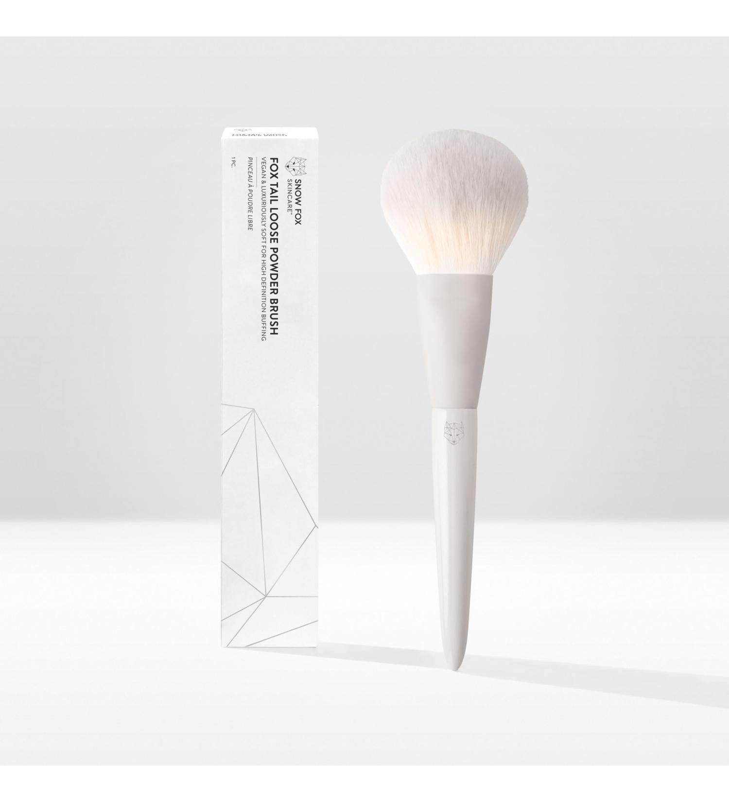 Snow Fox Skincare Fox Tail Loose Powder Brush - Quick & Easy Powder Application for Flawless Skin - Buy Online on GoSupps.com