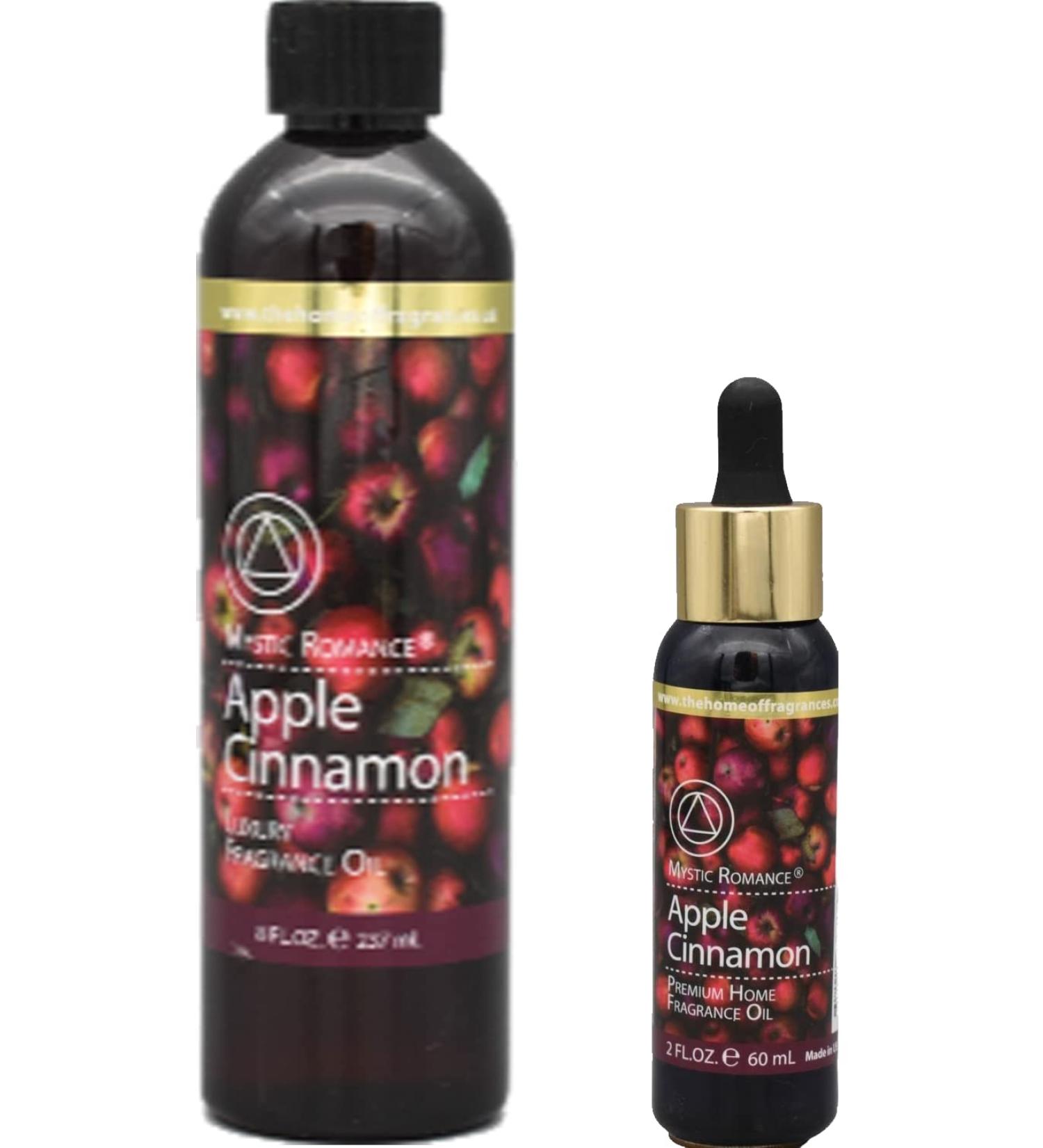The Home of Fragrances - Set of 2 Bottles of Fragrance Oils - 2oz & 8oz (Apple Cinnamon)