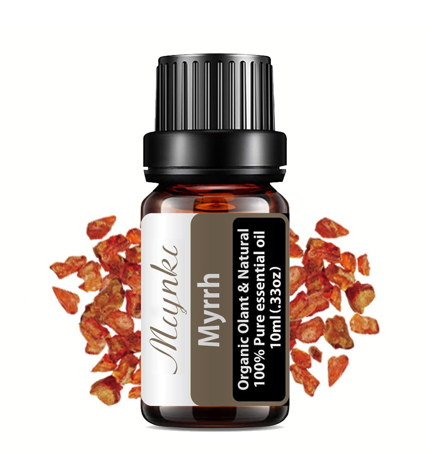 Organic Myrrh Essential Oil - 100% Pure Plant-Based Oil for Diffuser, Massage, Sleep, Bath, and Hair & Skin Care - 10ml - Buy Online on GoSupps.com