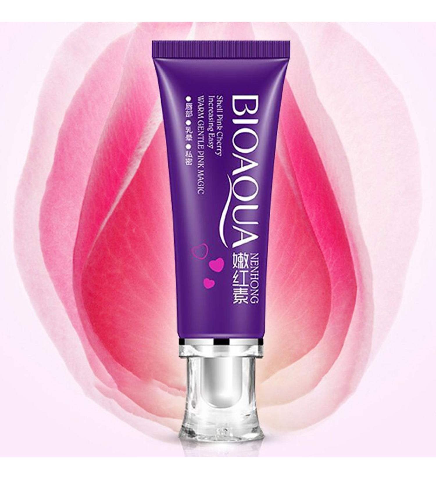 BIOAQUA Pink Cherry Intimate Cream for Face and Body - Skin Flowers for Private Parts - Buy Online on GoSupps.com