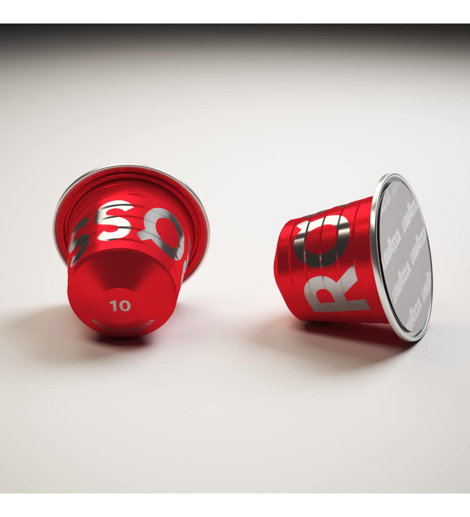 Nespresso Compatible Lavazza Qualita Rossa 10 Aluminium Coffee Capsules (4) - Buy Online on GoSupps.com