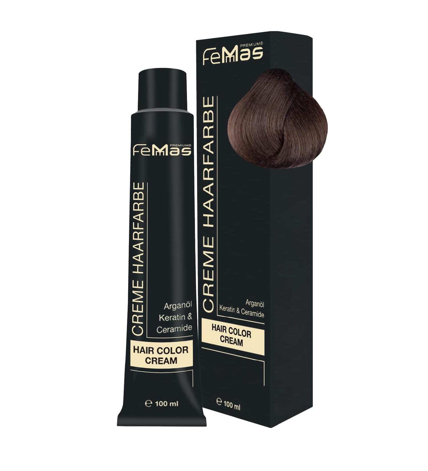 Femmas Hair Color Medium Blonde 7.0 - Professional Cream with Argan Oil Keratin & Ceramids | Permanent Hair Tint for Radiant Durable Results - 100ml - Buy Online on GoSupps.com