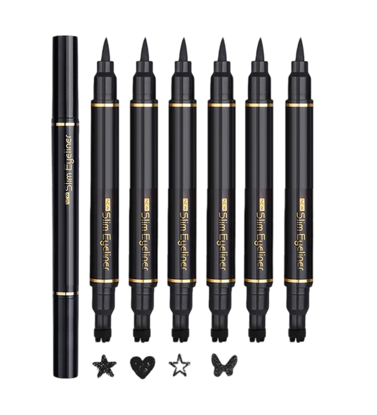 Tampon eye-liner ail - 6 pi ces cosm tiques anti-taches double t te | Eyeliner liquide imperm able pour les yeux de chat f te sc ne rencontres mari e Cosplay maquillage de vacances - Buy Online on GoSupps.com