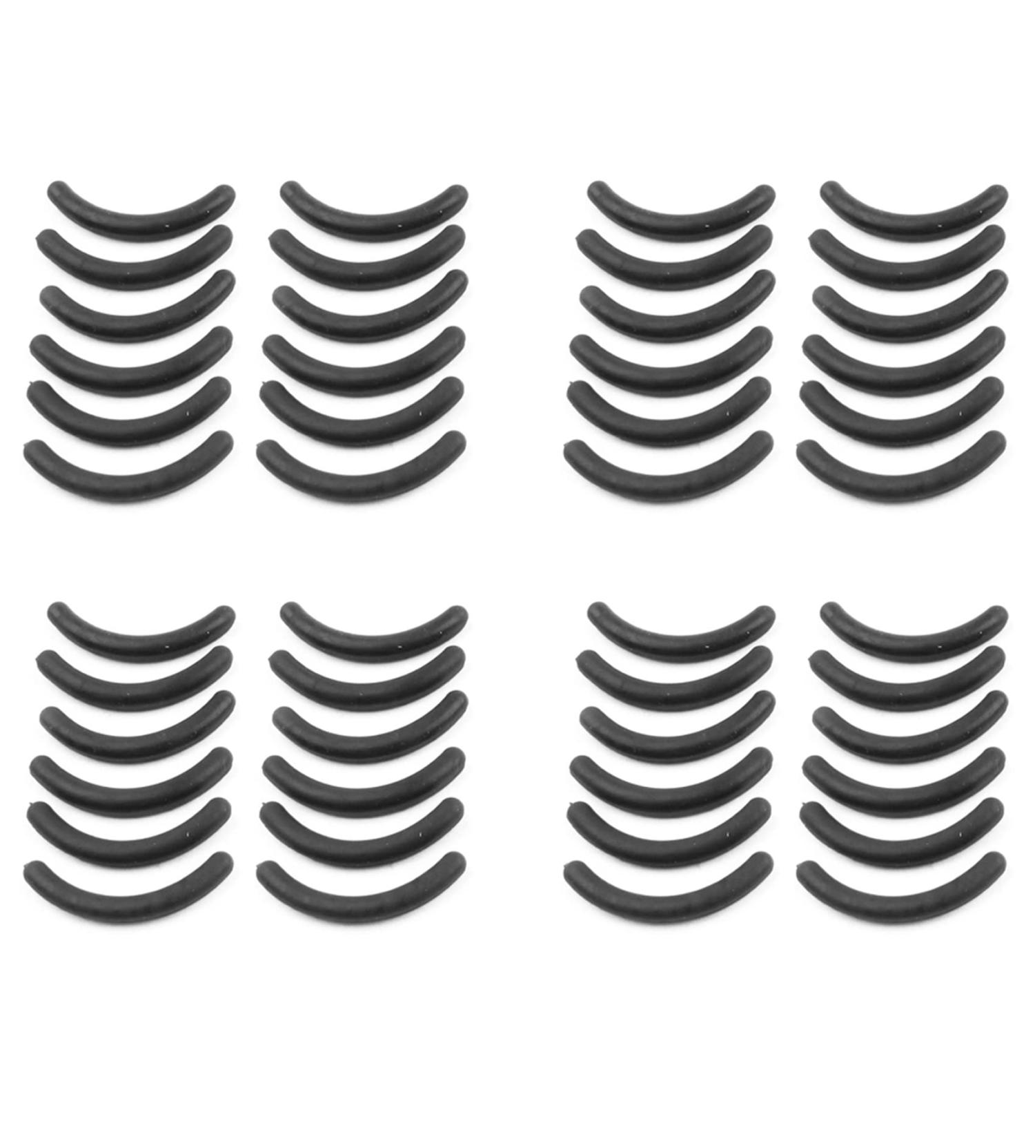 Echwave 48 Pieces Black Rubber Makeup Tool Eyelash Curler Replacement Pads for Women