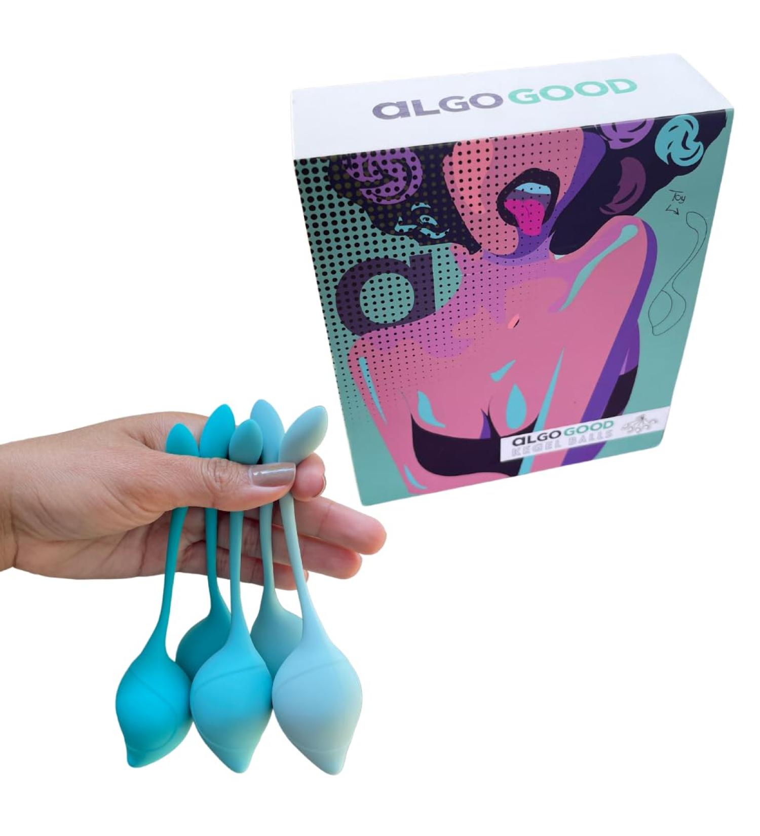 Kegel Balls for Women | Pelvic Floor Strengthening Set - Improve Intimate Health | Aquamarine - Buy Online on GoSupps.com