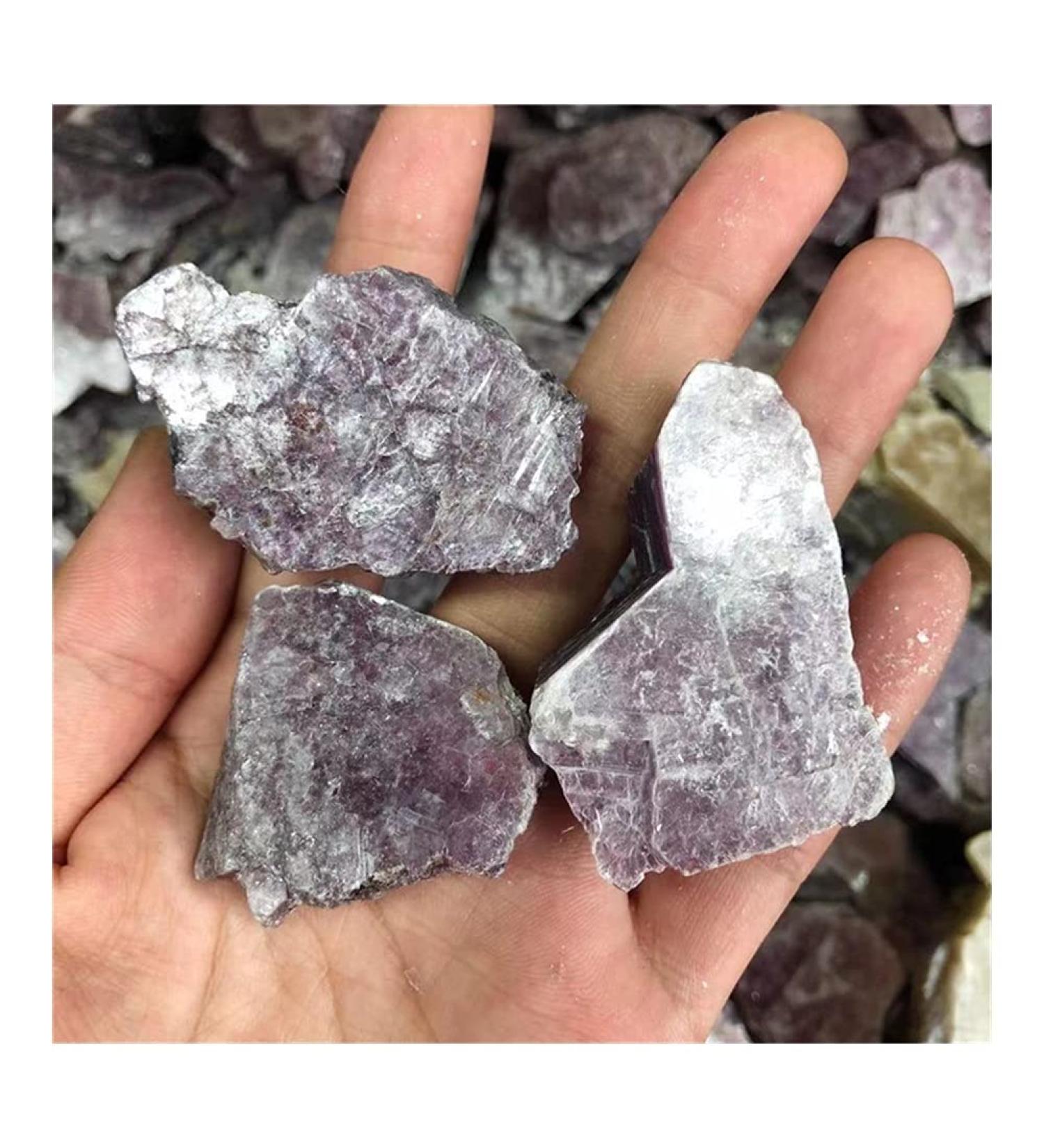 for Natural Crystal Gemstone Purple lepidolite Rough Stones for Reiki Reiki Balancing - Buy Online on GoSupps.com