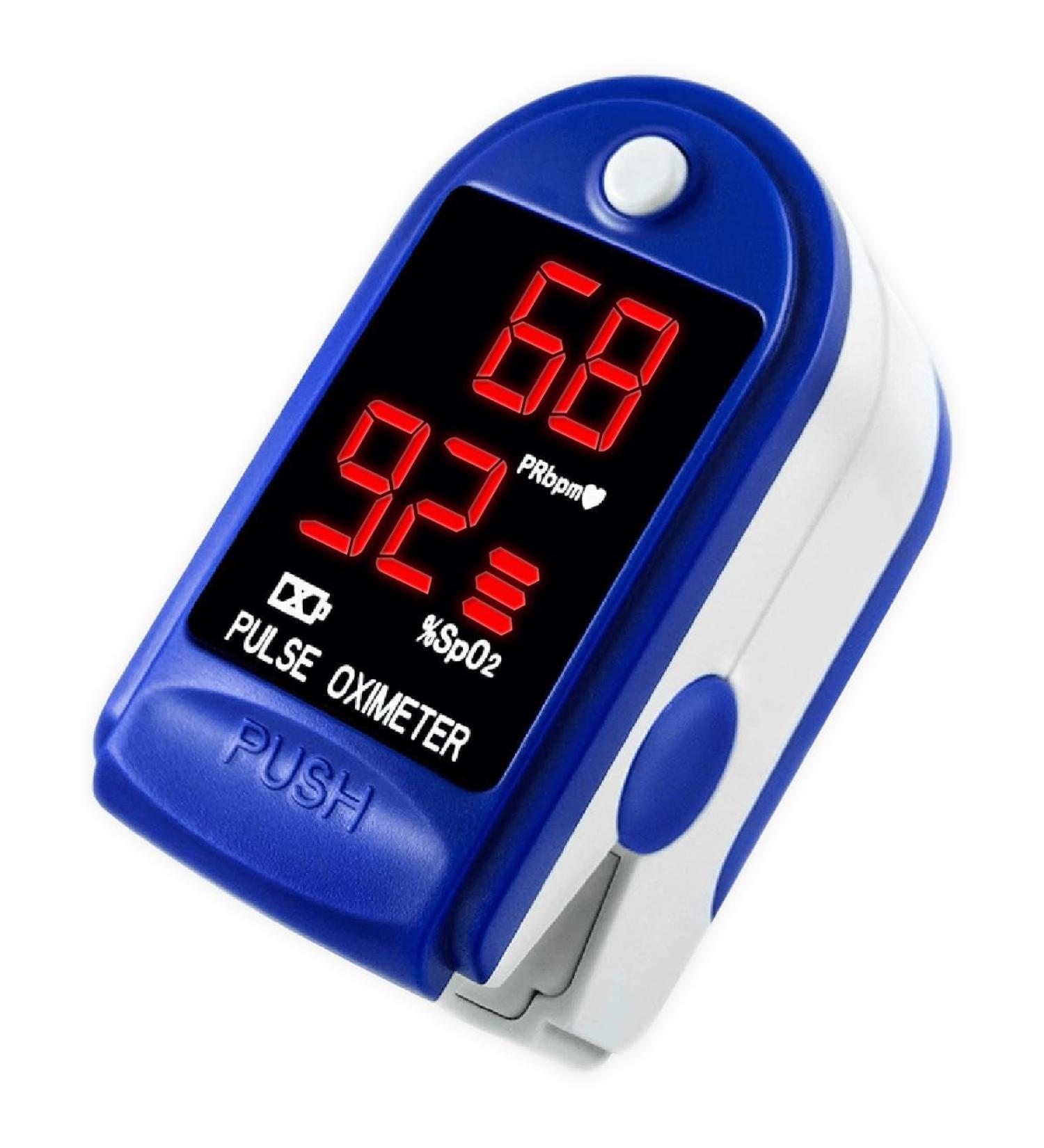 UPGRADE Pulse Oximeter - Oxygen & Heart Rate Monitor for Adults & Children - Large LED Display - Buy Online on GoSupps.com