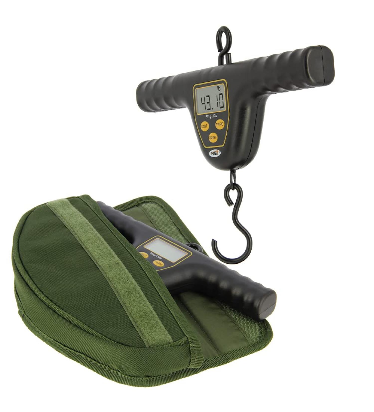 DNA Leisure NGT XPR Black/Camo T-Bar Digital 50kg Carp Fishing Scale & Cover - International Shipping Available - Buy Online on GoSupps.com