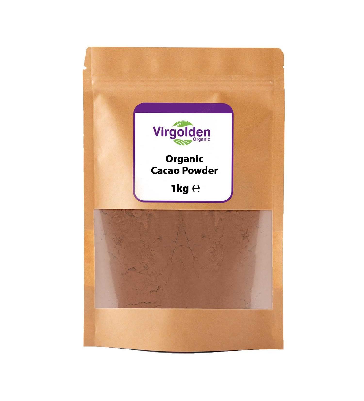 Organic Cacao Powder 1kg by Virgolden Organic - Buy Online on GoSupps.com