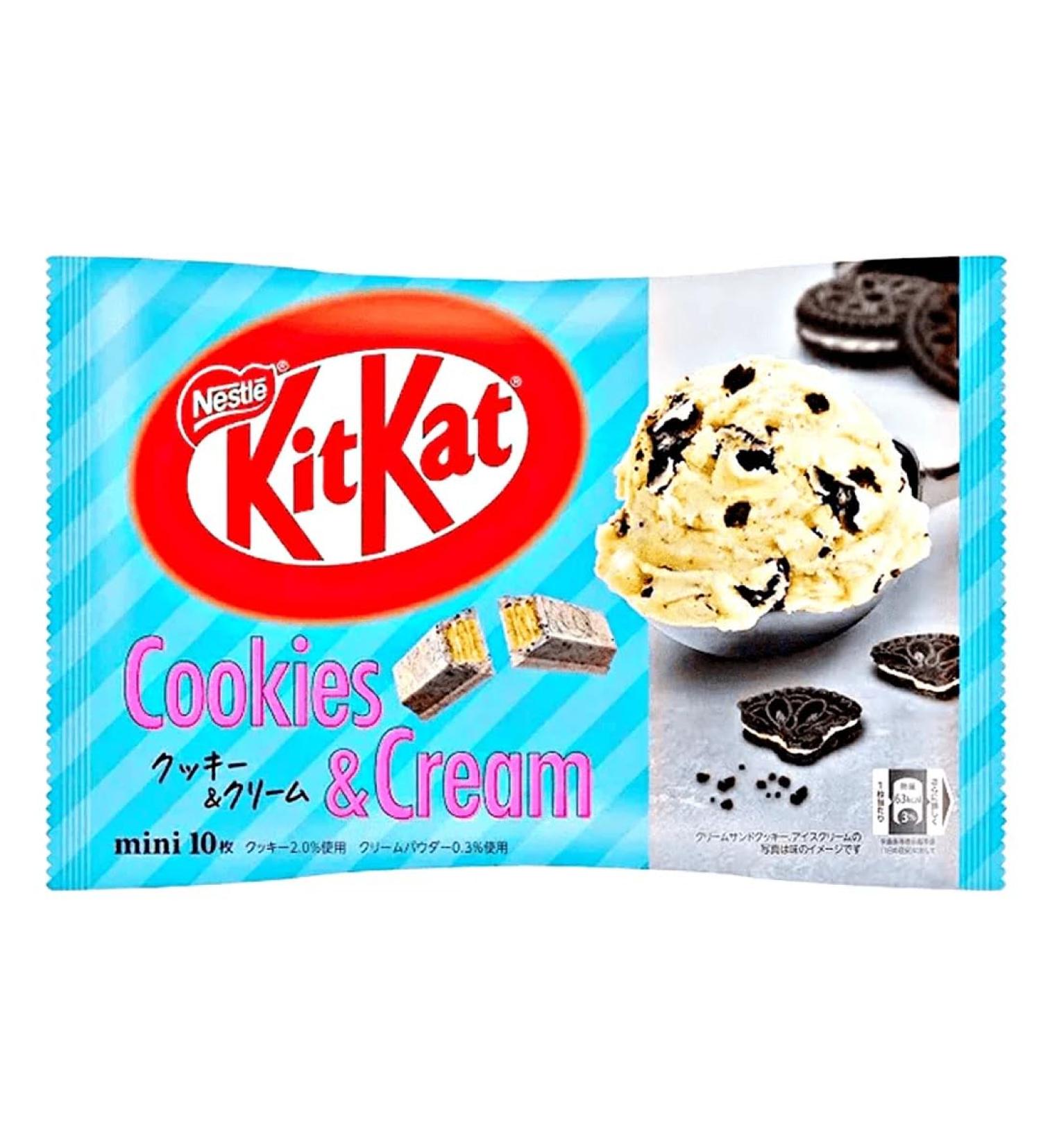 Kitkats Summer Limited Edition Cookies & Cream flavor Japanese chocolate snack mini 10 bars Made in Japan