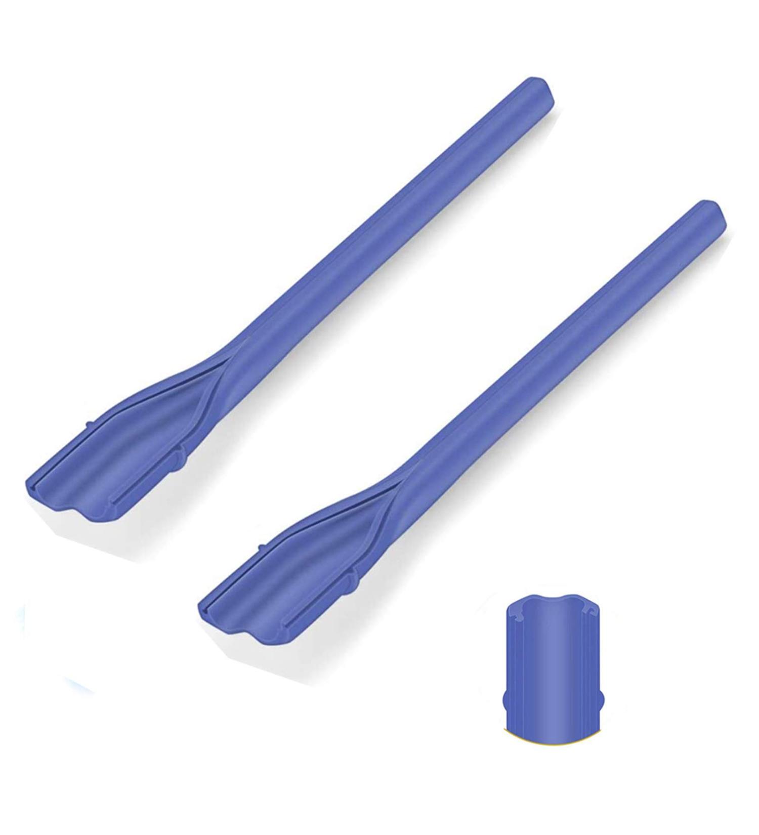 Reusable Silicone Straws Openable Straws No Cleaning Brush Required Foldable Resealable Straw Easy to Carry No Rubber Smell (2pcs Blue) - Buy Online on GoSupps.com