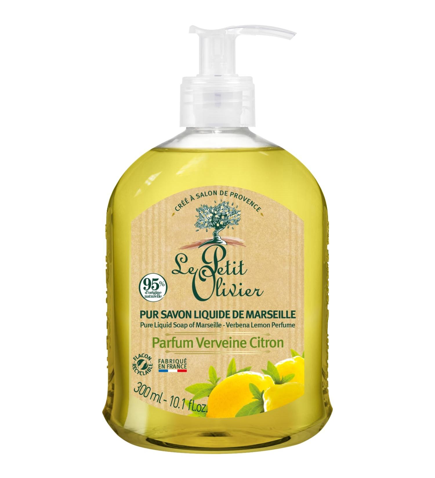  Le Petit Olivier LE PETIT OLIVIER - Pack of 12 - Pure Marseille Liquid Soap - Verbena Lemon Fragrance from the Grasse Region - Gently cleanses the skin - 95% Natural Origin - Made in France - 300 ml - Buy Online on GoSupps.com