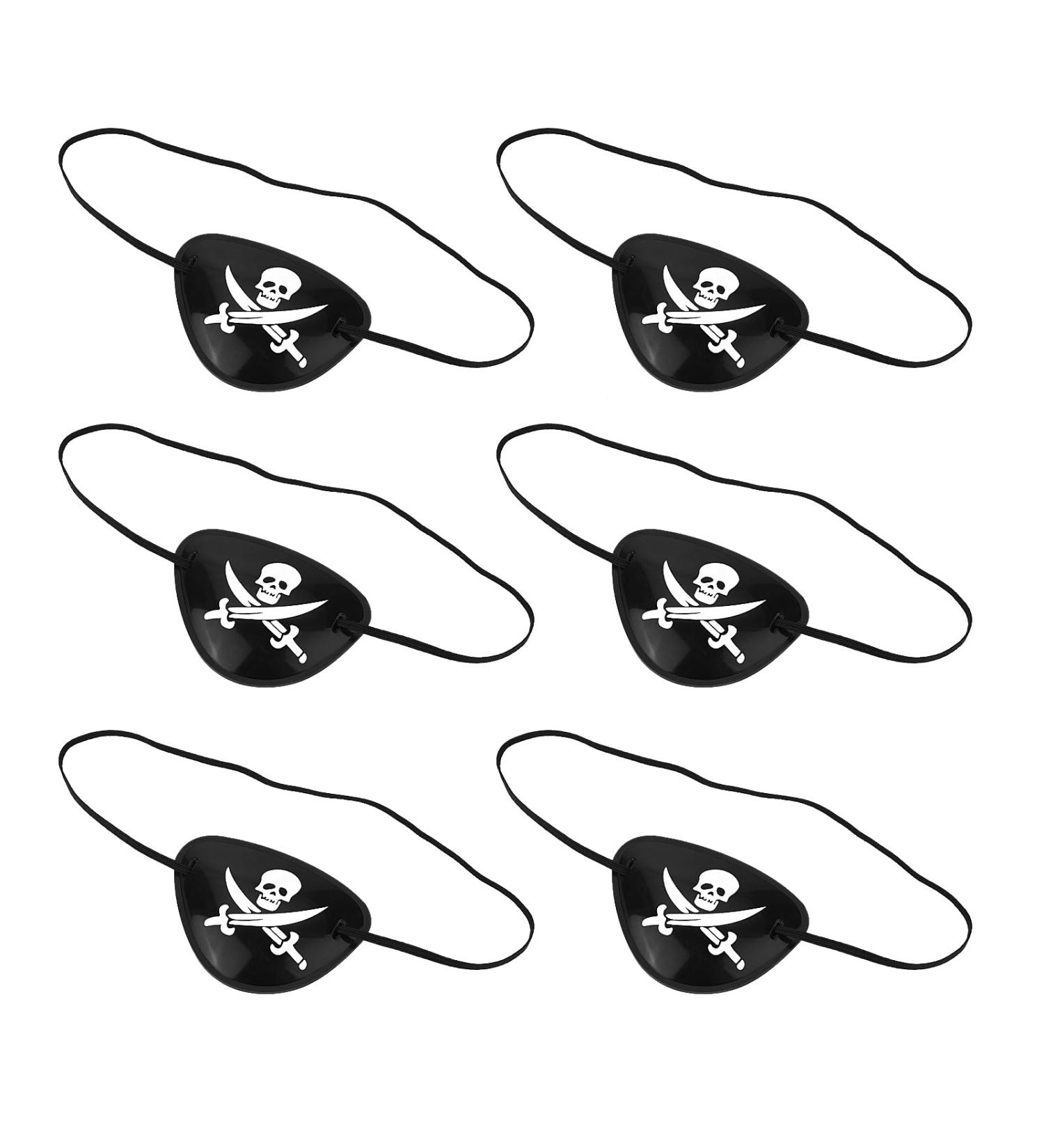 6 Pieces Black Pirate Eye Patch - Buy Online on GoSupps.com