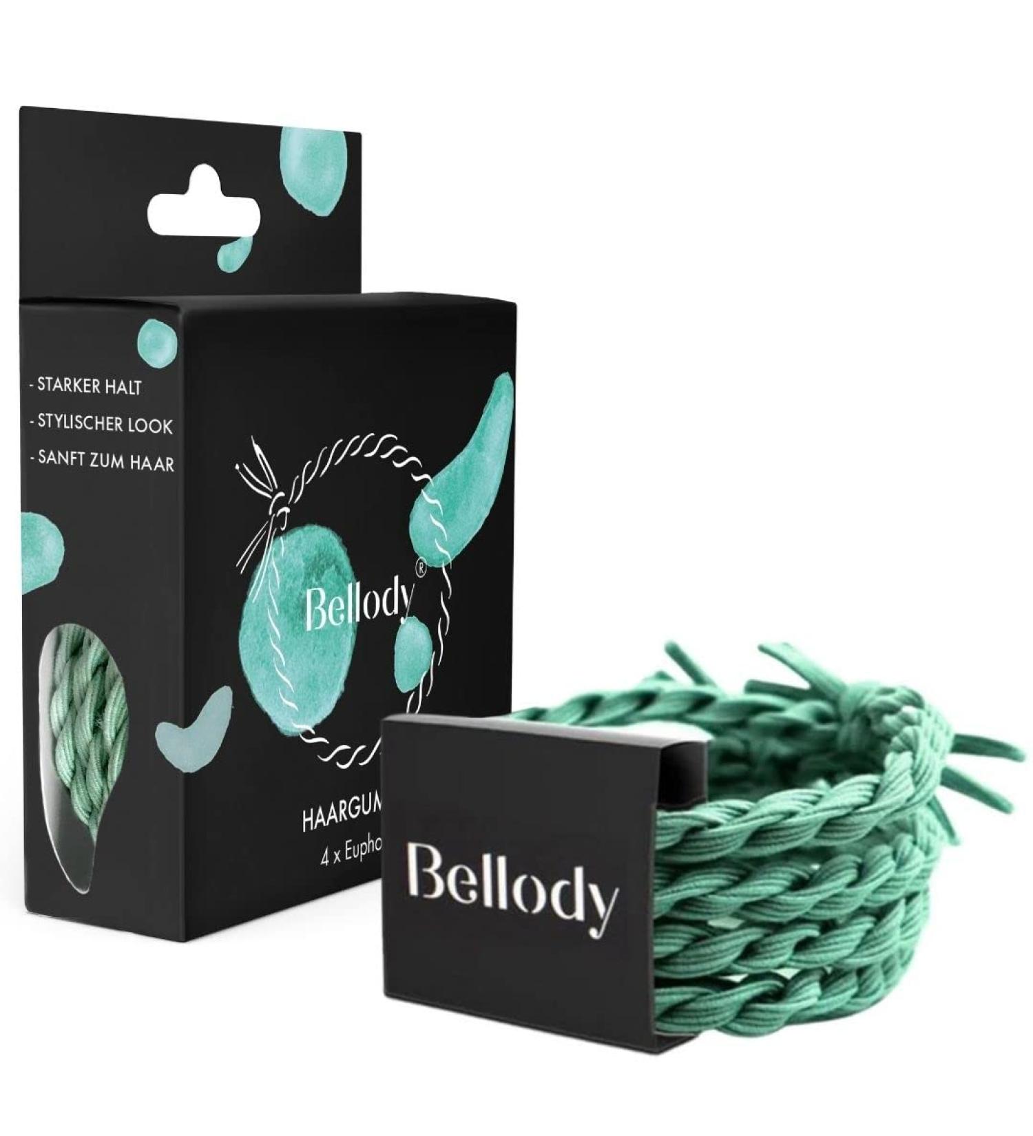 Bellody Original Hair Tie - Sundance Edition | Stylish Mint Green Braided Hair Ties - Strong Hold (4 Set) - Women's Hair Accessories - Buy Online on GoSupps.com